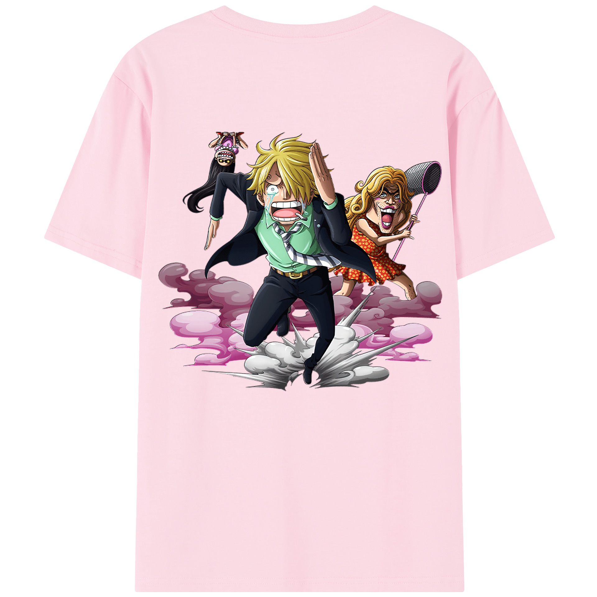 ワンピース サンジ ONE PIECE Sanji 綿100％半袖Tシャツ（背面プリント）