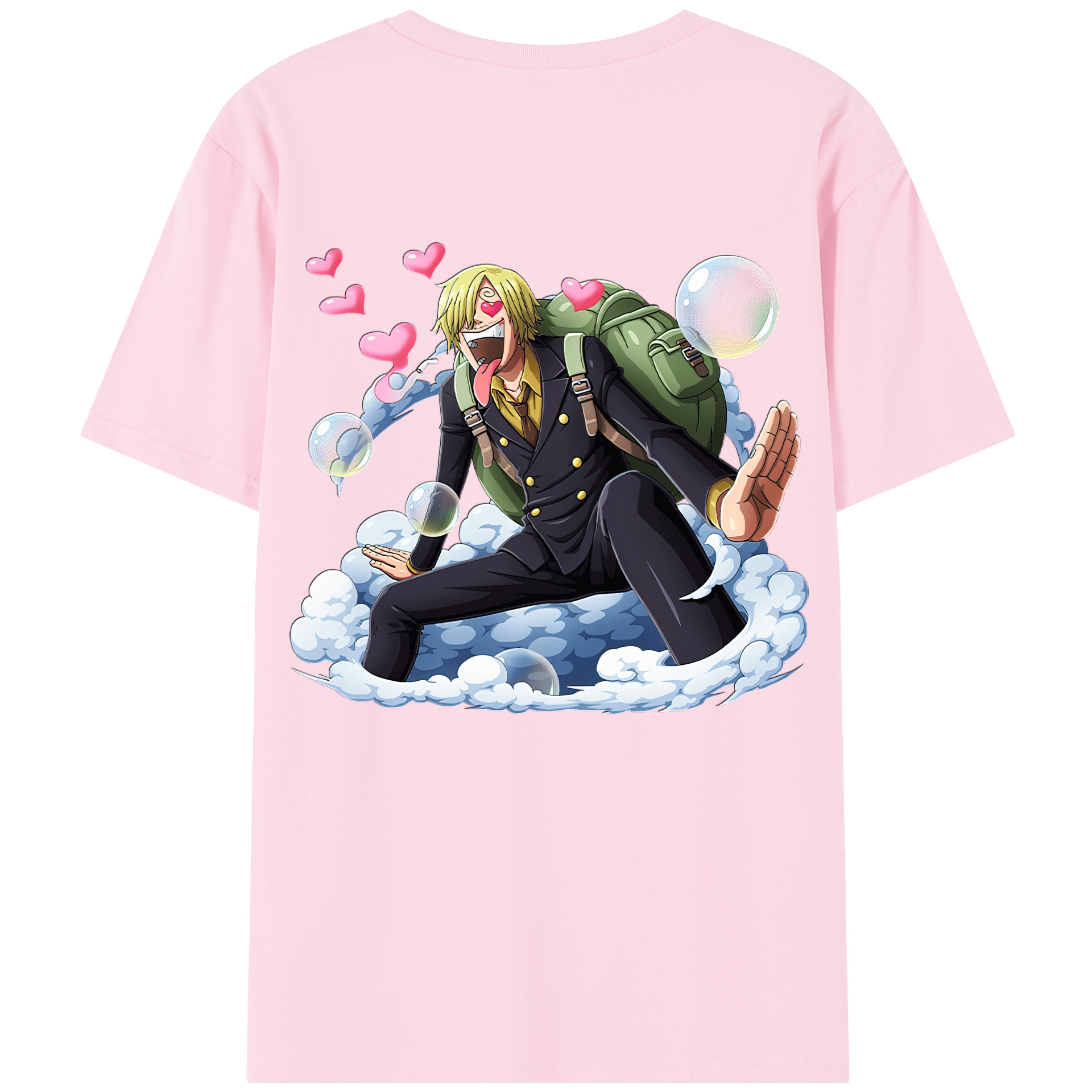 ワンピース サンジ ONE PIECE Sanji 綿100％半袖Tシャツ（背面プリント）