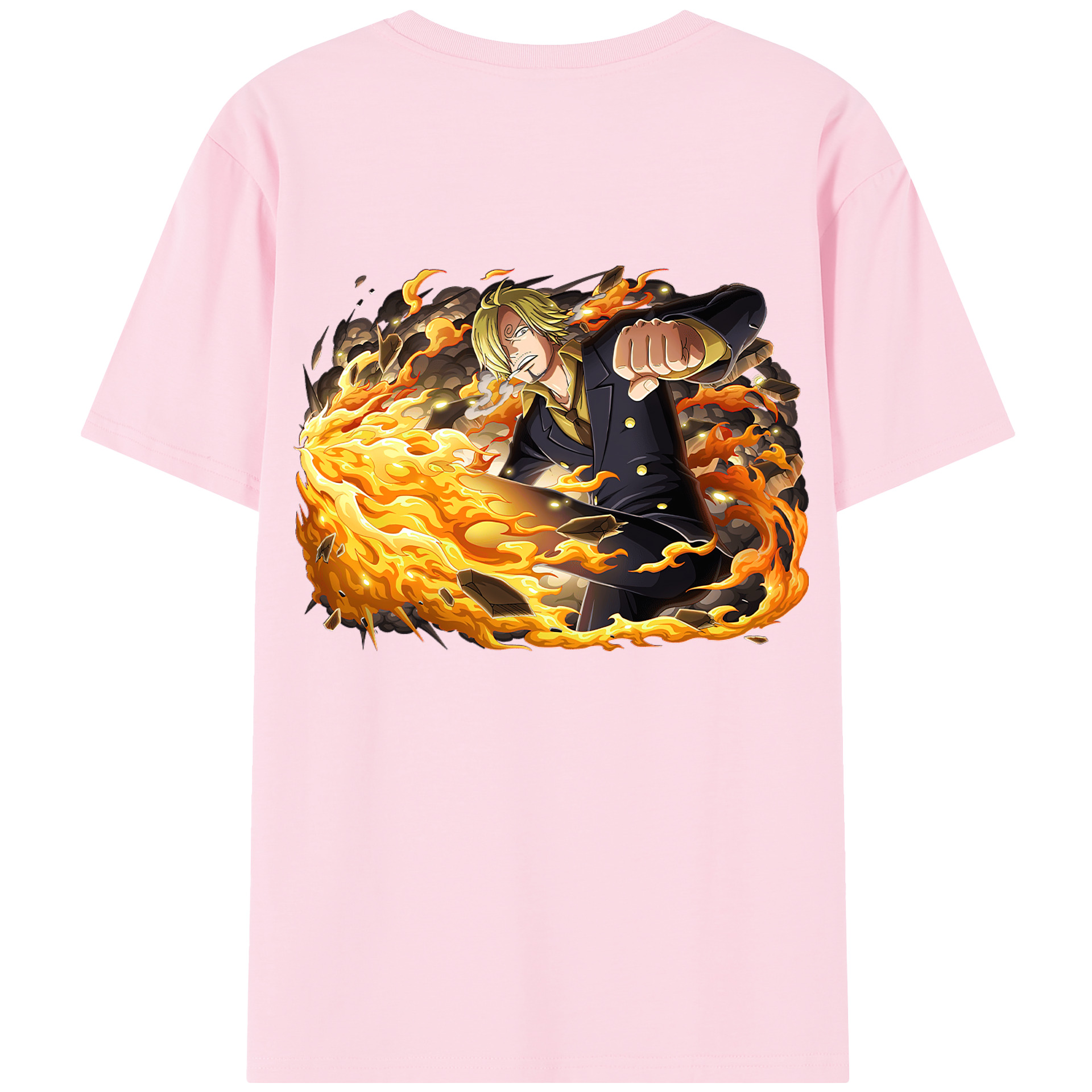 ワンピース サンジ ONE PIECE Sanji 綿100％半袖Tシャツ（背面プリント）
