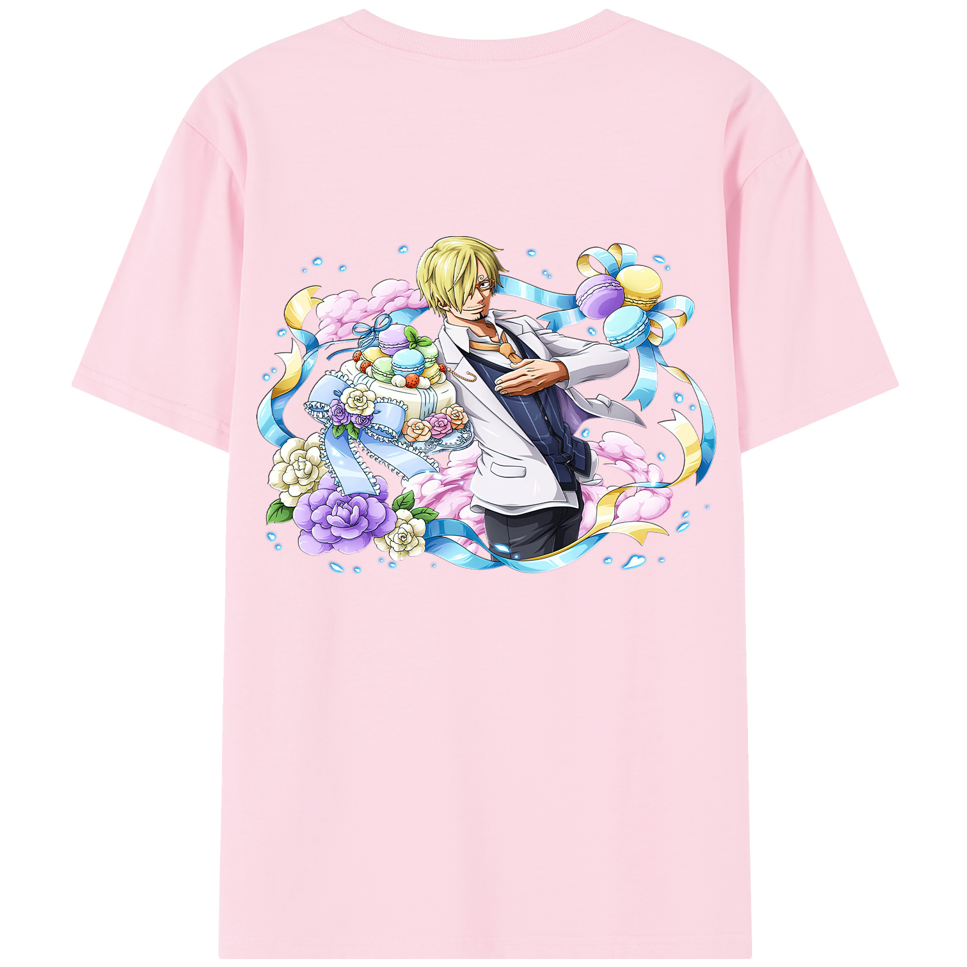 ワンピース サンジ ONE PIECE Sanji 綿100％半袖Tシャツ（背面プリント）