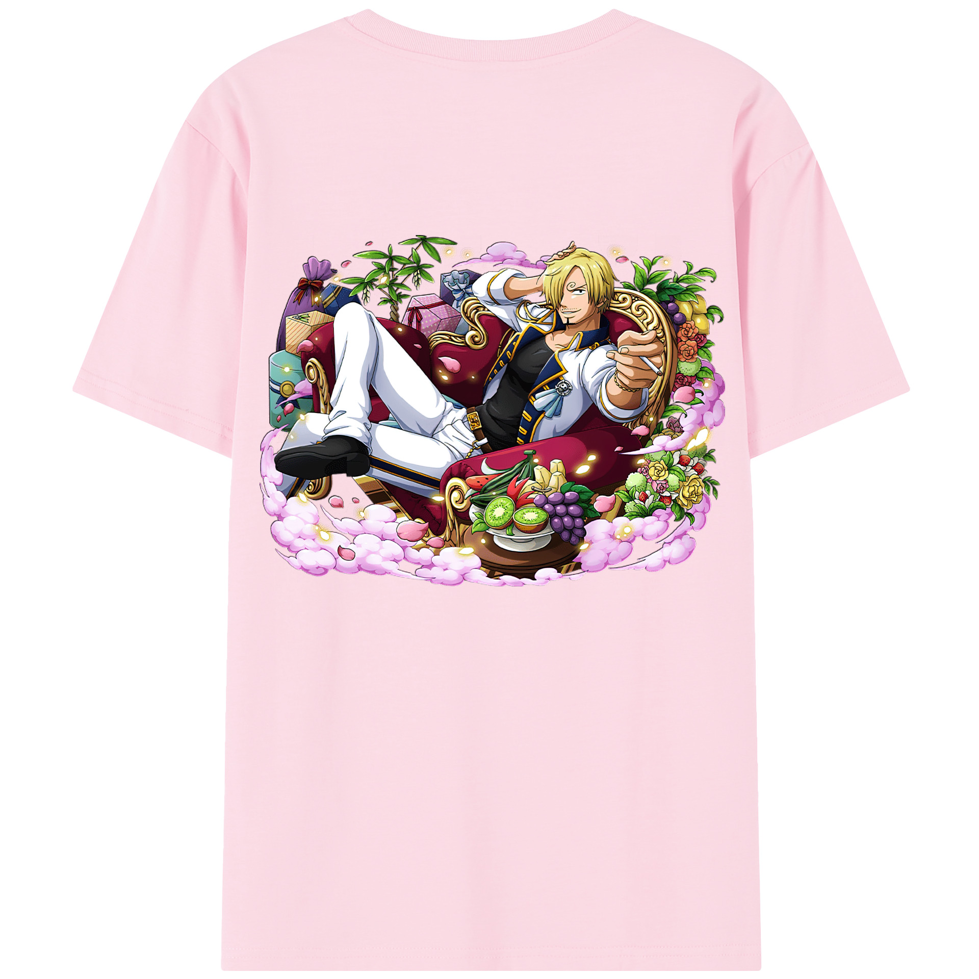 ワンピース サンジ ONE PIECE Sanji 綿100％半袖Tシャツ（背面プリント）