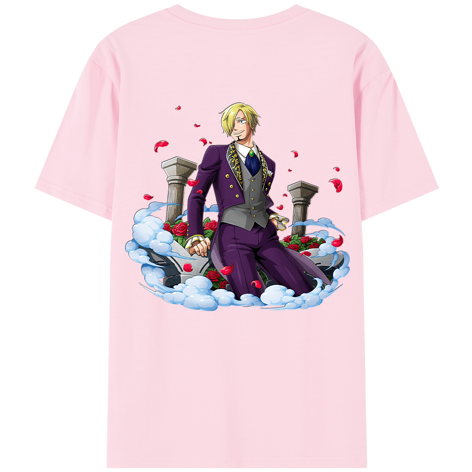 ワンピース サンジ ONE PIECE Sanji 綿100％半袖Tシャツ（背面プリント）