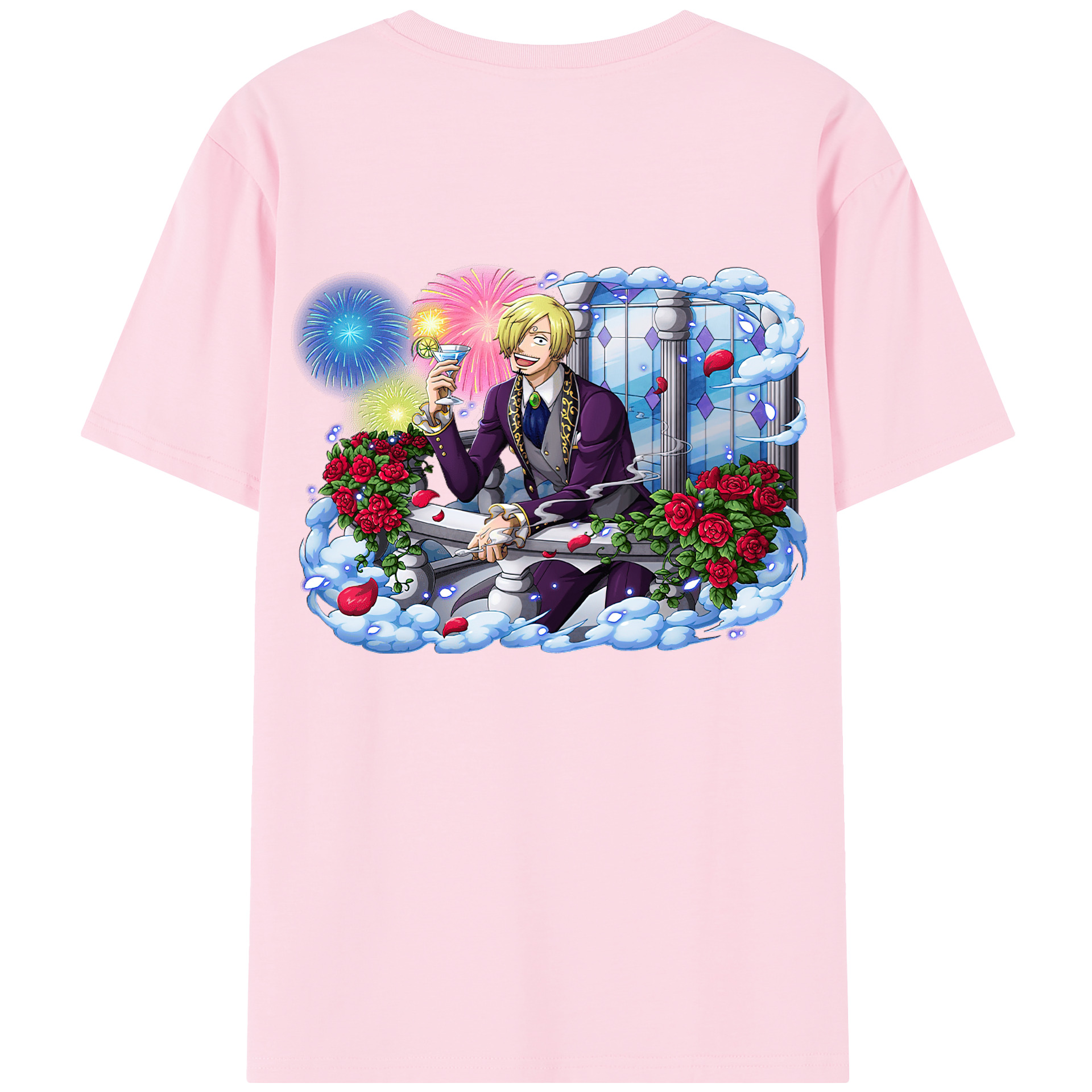 ワンピース サンジ ONE PIECE Sanji 綿100％半袖Tシャツ（背面プリント）
