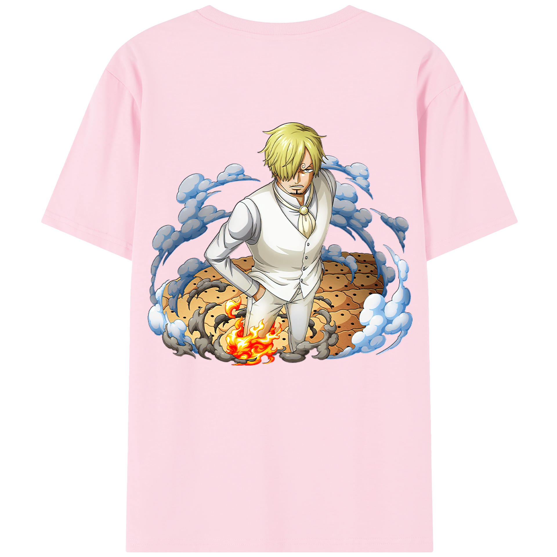 ワンピース サンジ ONE PIECE Sanji 綿100％半袖Tシャツ（背面プリント）