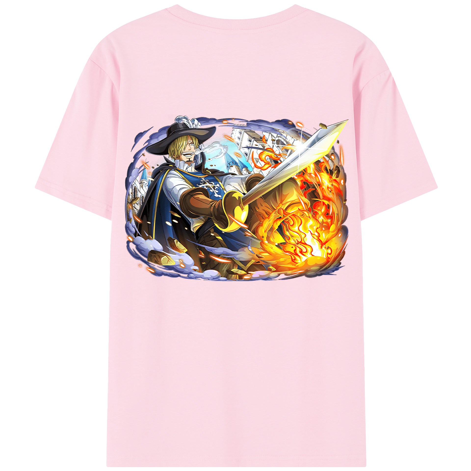 ワンピース サンジ ONE PIECE Sanji 綿100％半袖Tシャツ（背面プリント）