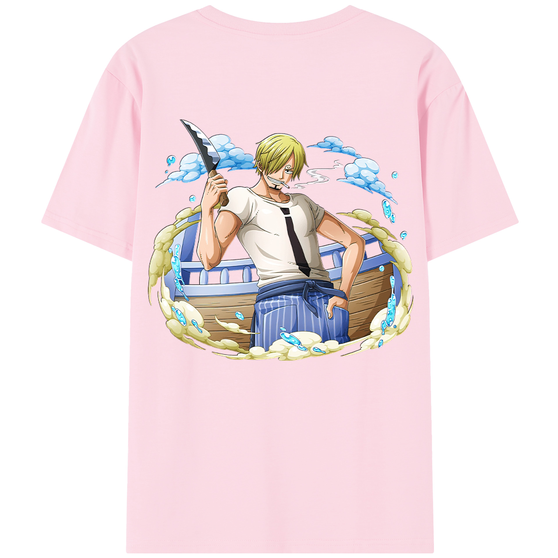 ワンピース サンジ ONE PIECE Sanji 綿100％半袖Tシャツ（背面プリント）