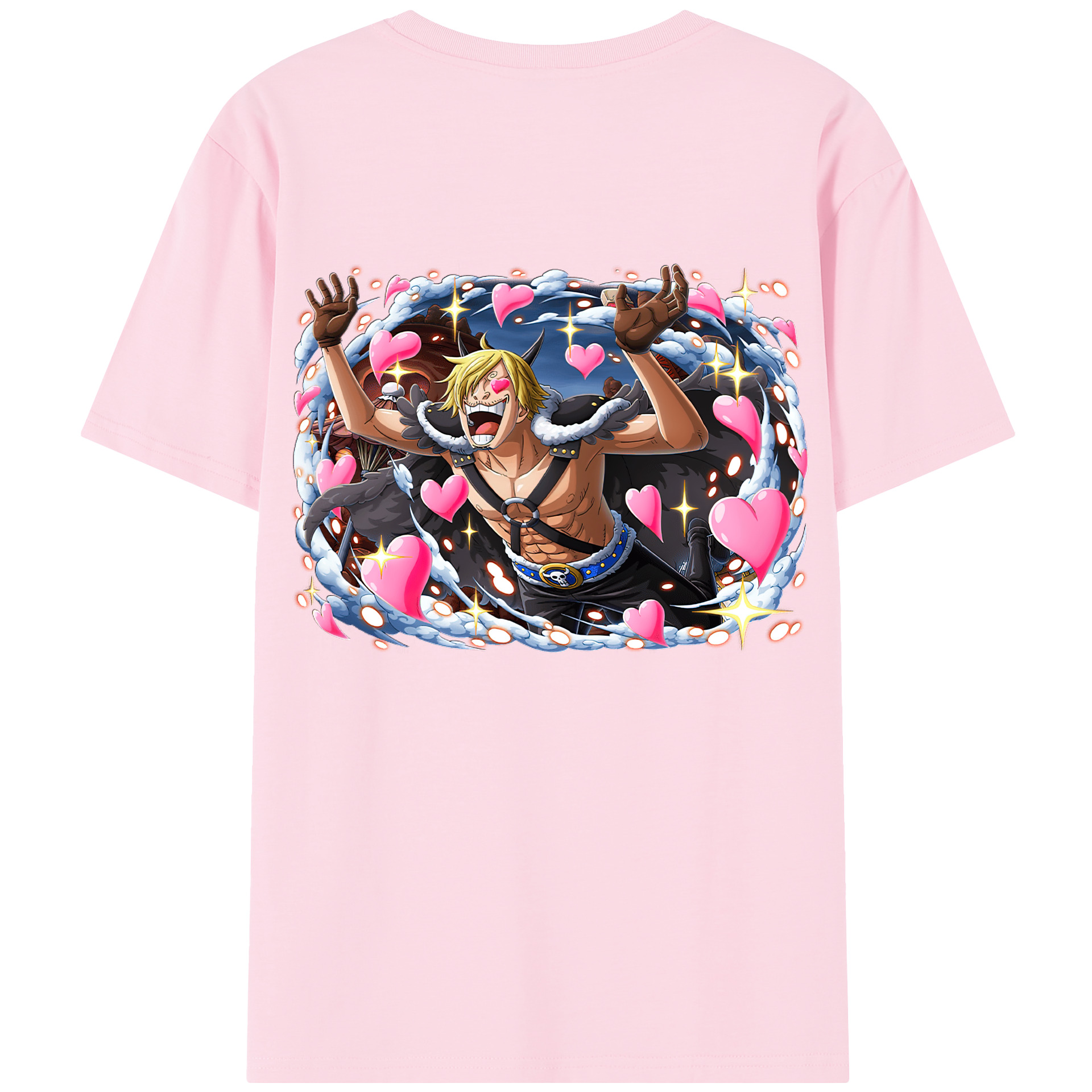 ワンピース サンジ ONE PIECE Sanji 綿100％半袖Tシャツ（背面プリント）
