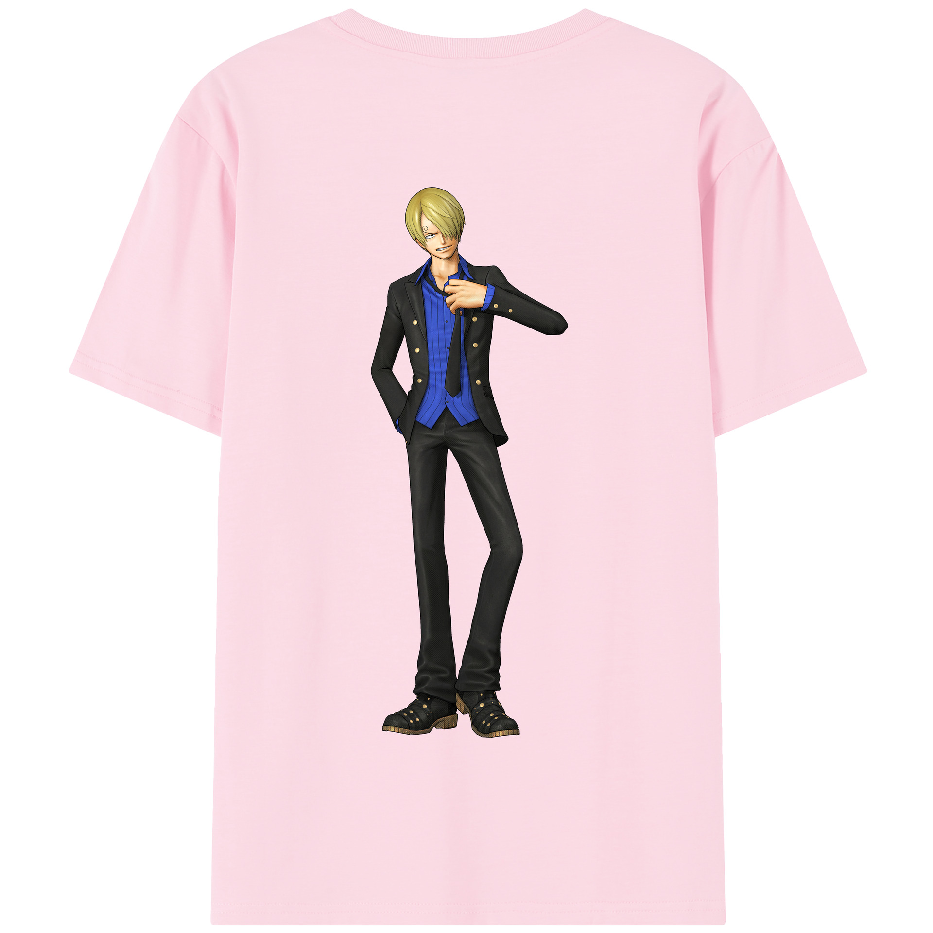 ワンピース サンジ ONE PIECE Sanji 綿100％半袖Tシャツ（背面プリント）