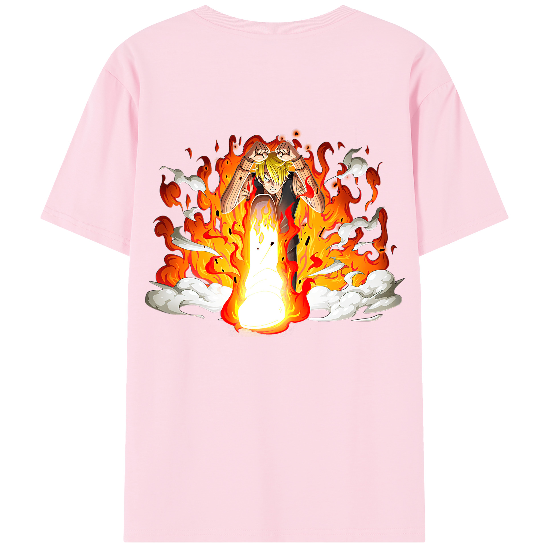 ワンピース サンジ ONE PIECE Sanji 綿100％半袖Tシャツ（背面プリント）