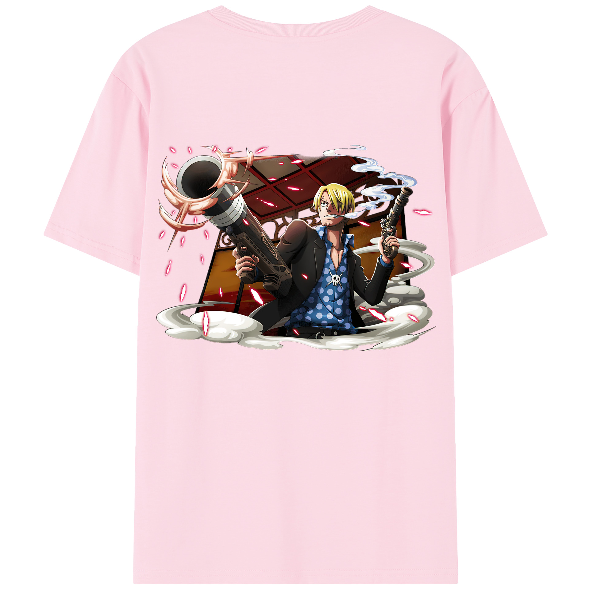 ワンピース サンジ ONE PIECE Sanji 綿100％半袖Tシャツ（背面プリント）