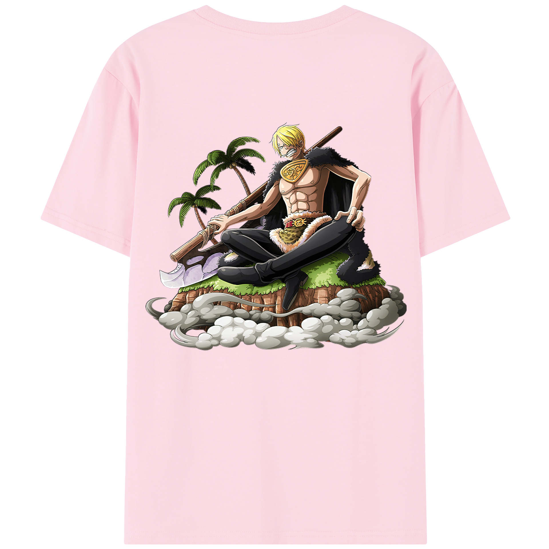 ワンピース サンジ ONE PIECE Sanji 綿100％半袖Tシャツ（背面プリント）