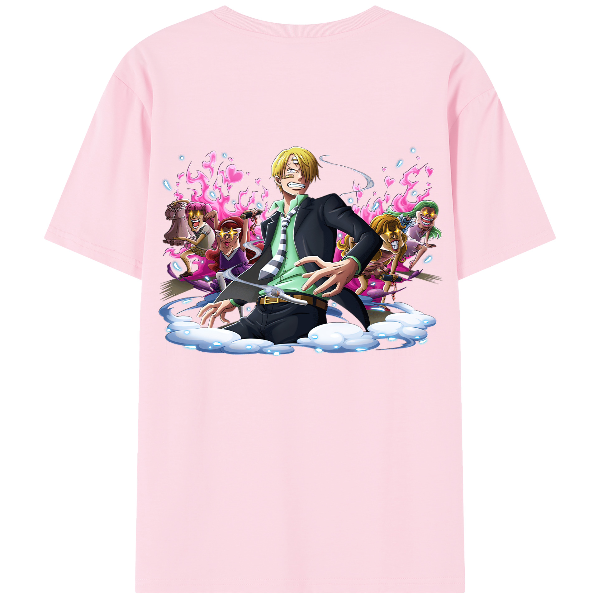 ワンピース サンジ ONE PIECE Sanji 綿100％半袖Tシャツ（背面プリント）
