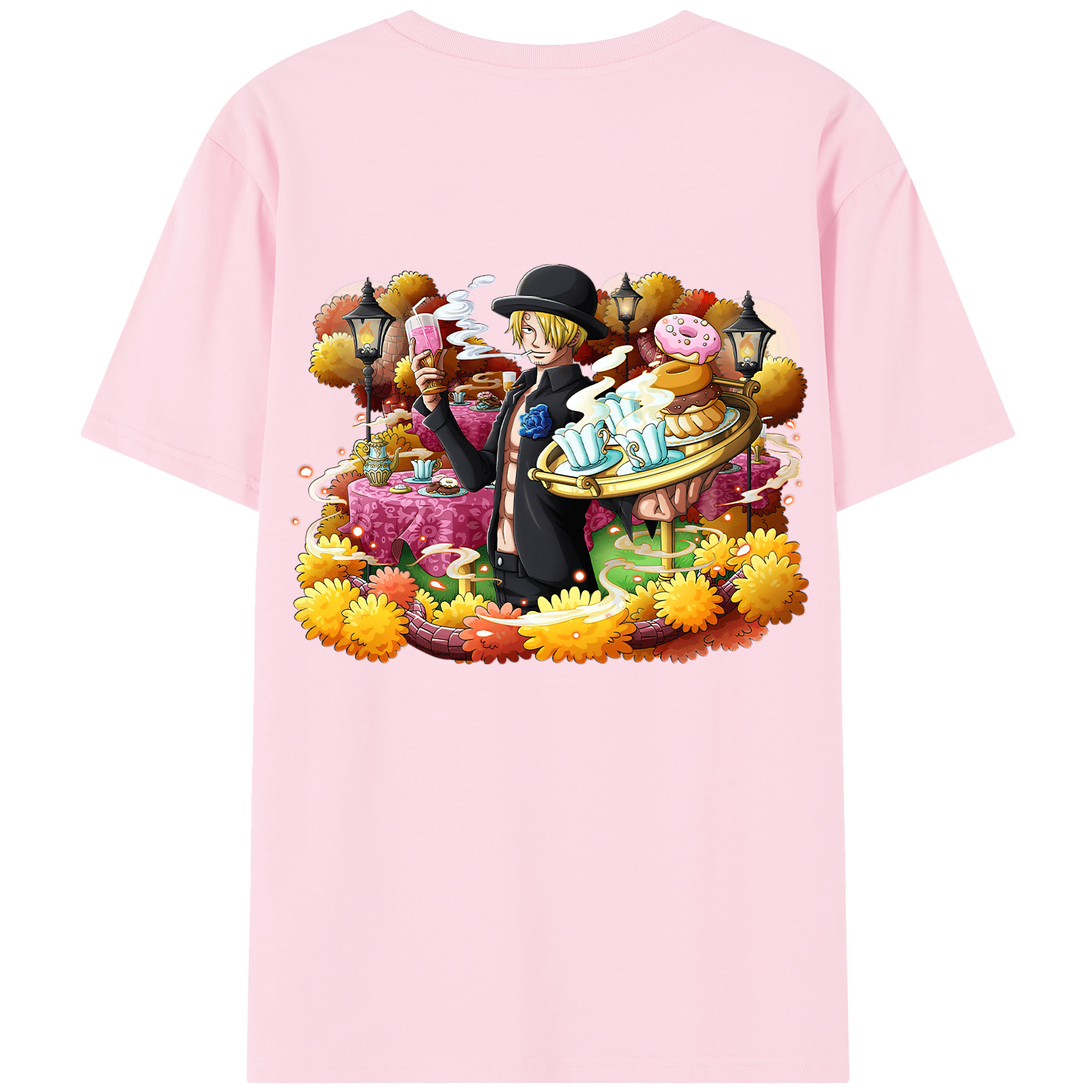 ワンピース サンジ ONE PIECE Sanji 綿100％半袖Tシャツ（背面プリント）