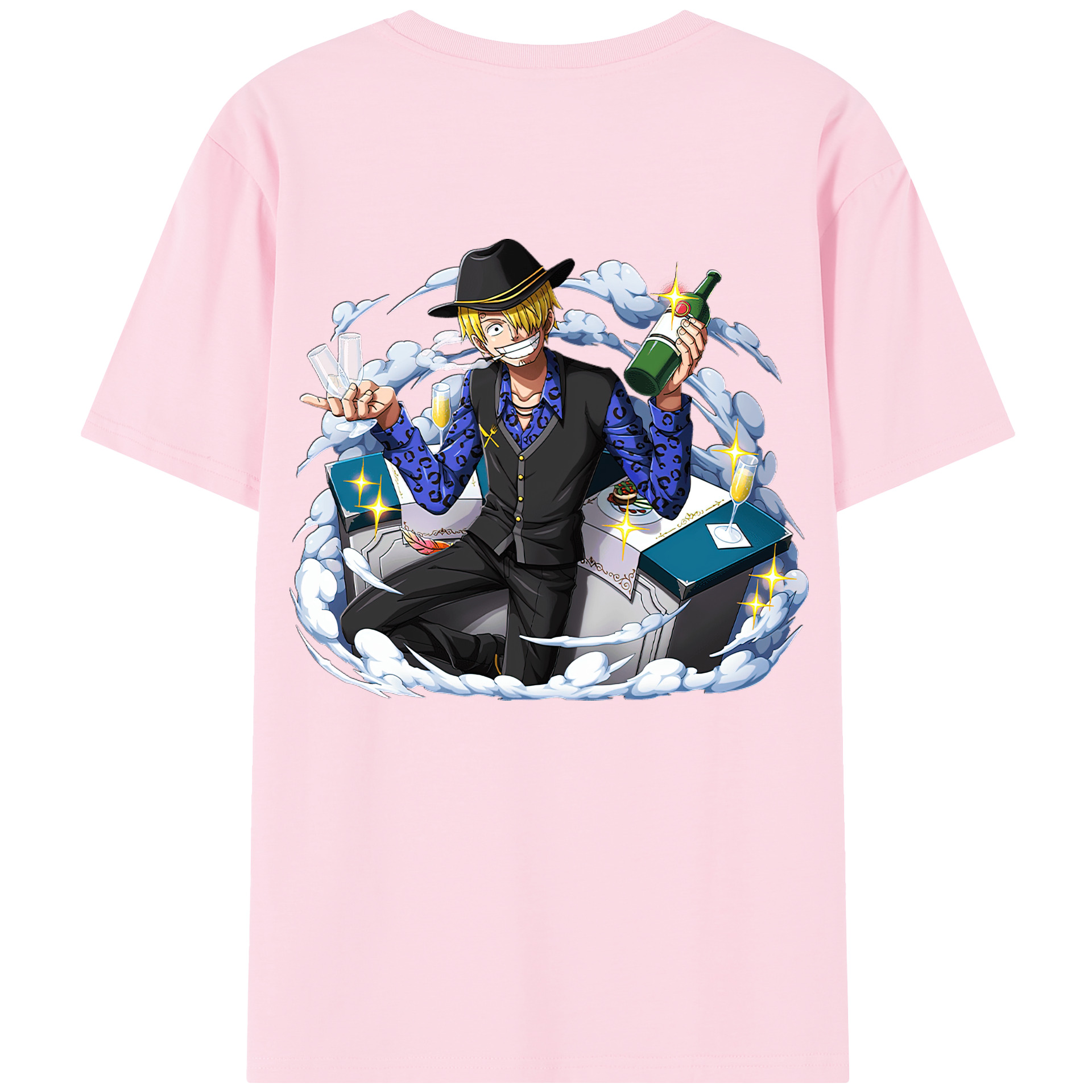 ワンピース サンジ ONE PIECE Sanji 綿100％半袖Tシャツ（背面プリント）