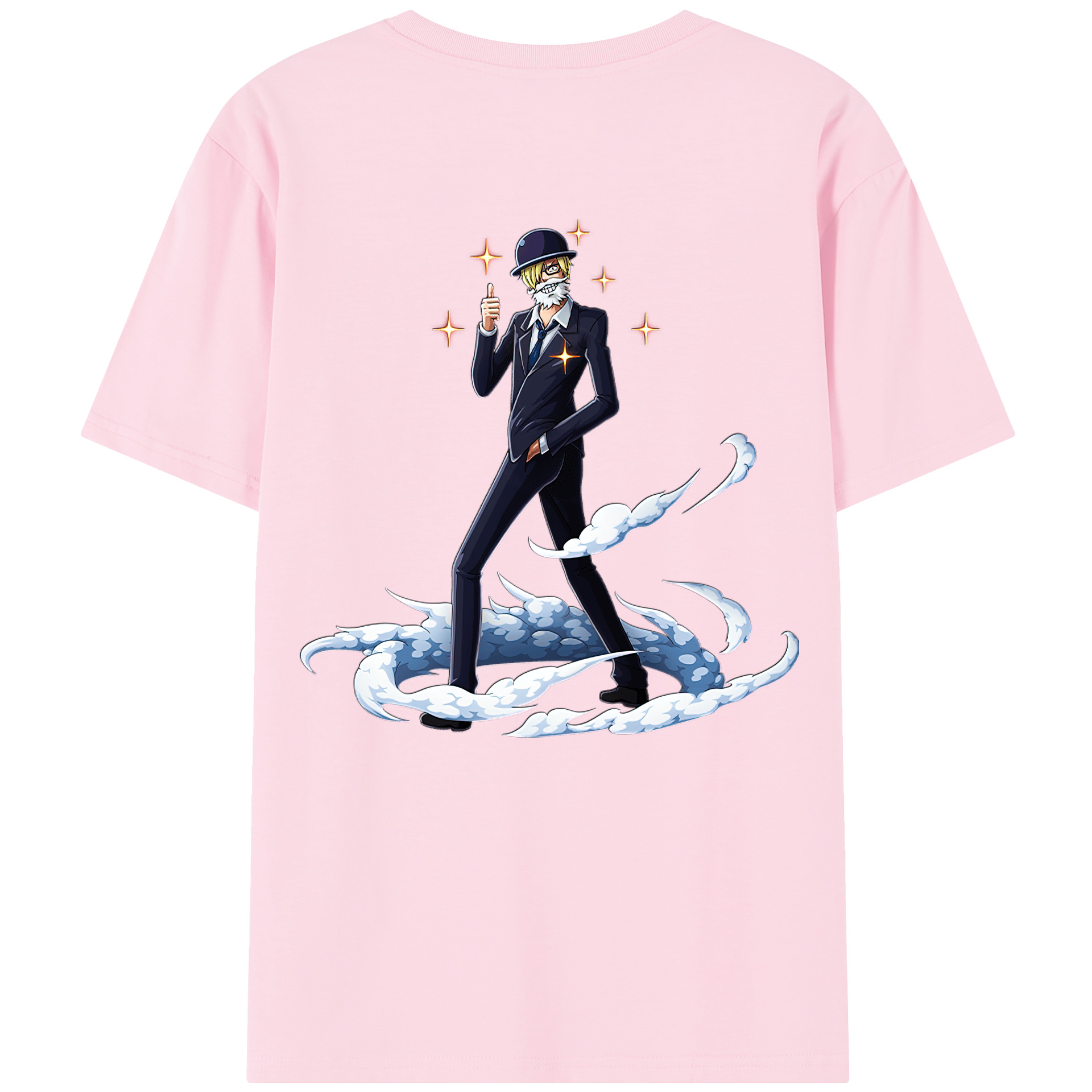 ワンピース サンジ ONE PIECE Sanji 綿100％半袖Tシャツ（背面プリント）