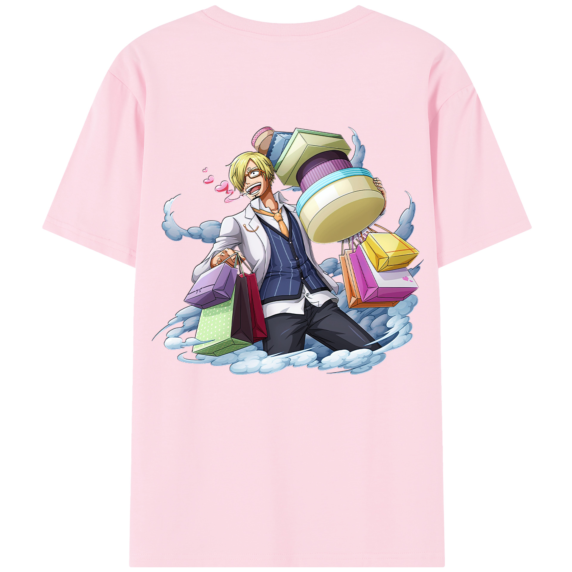 ワンピース サンジ ONE PIECE Sanji 綿100％半袖Tシャツ（背面プリント）