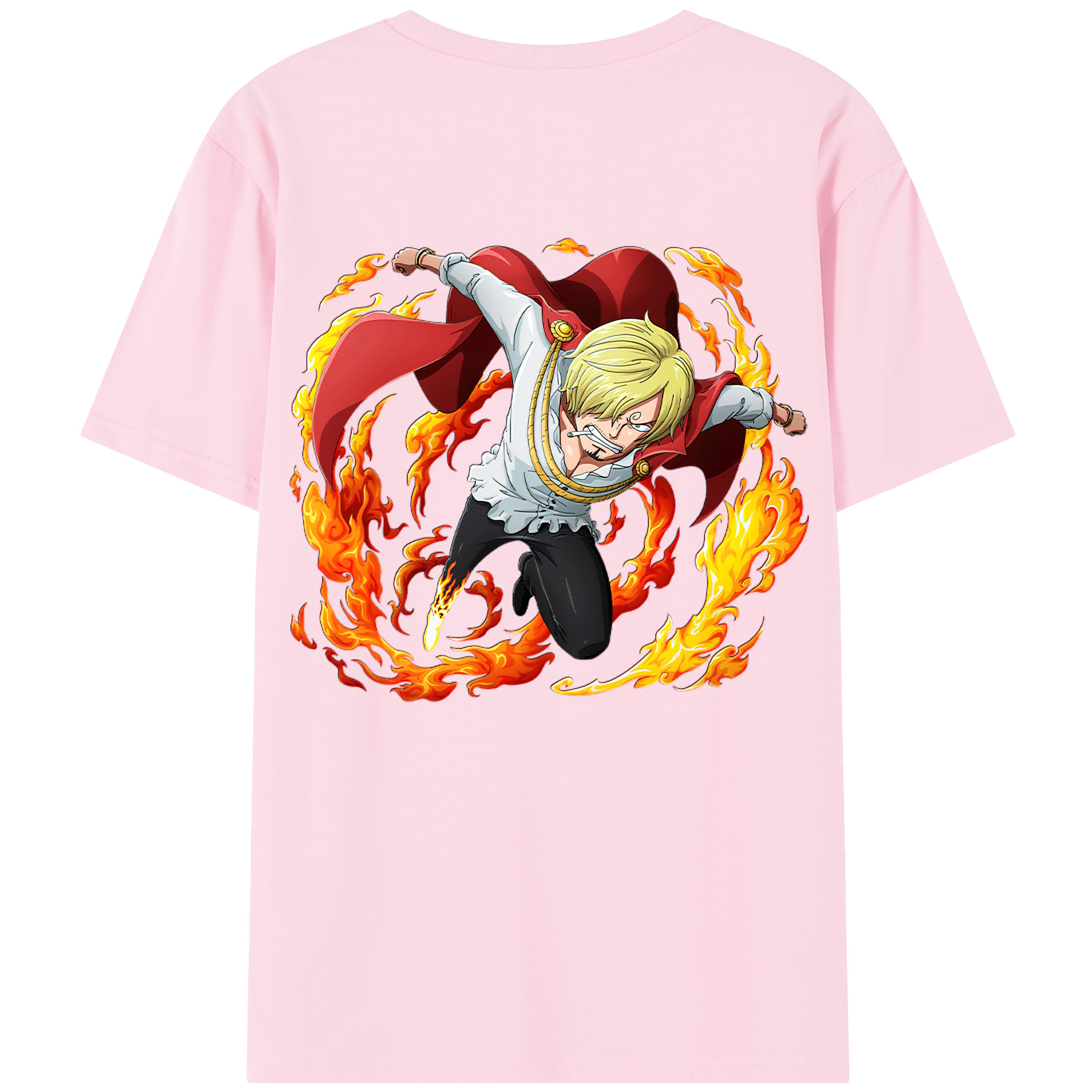 ワンピース サンジ ONE PIECE Sanji 綿100％半袖Tシャツ（背面プリント）