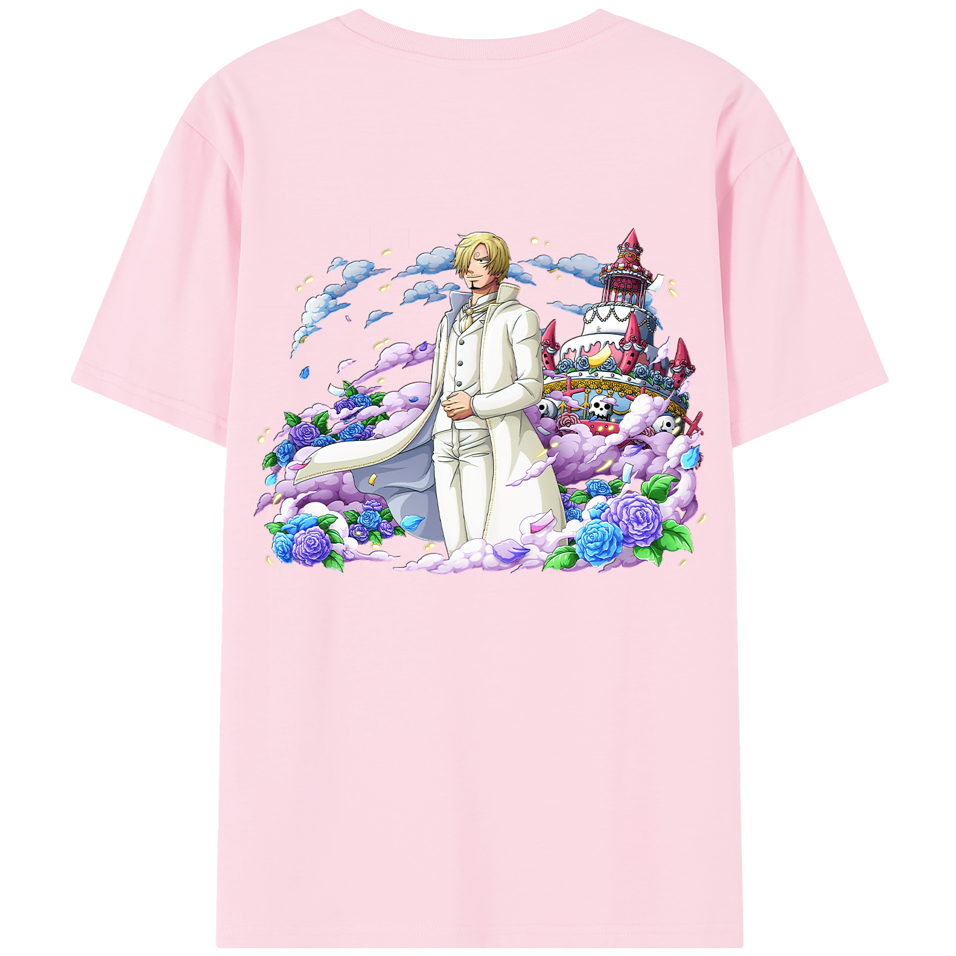 ワンピース サンジ ONE PIECE Sanji 綿100％半袖Tシャツ（背面プリント）