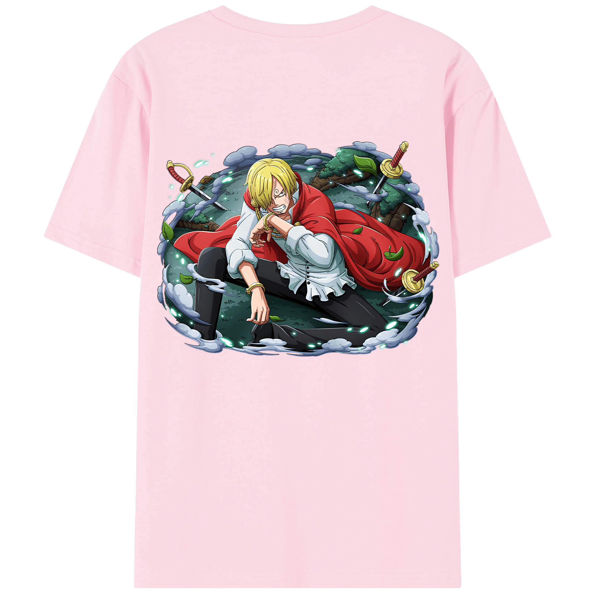 ワンピース サンジ ONE PIECE Sanji 綿100％半袖Tシャツ（背面プリント）