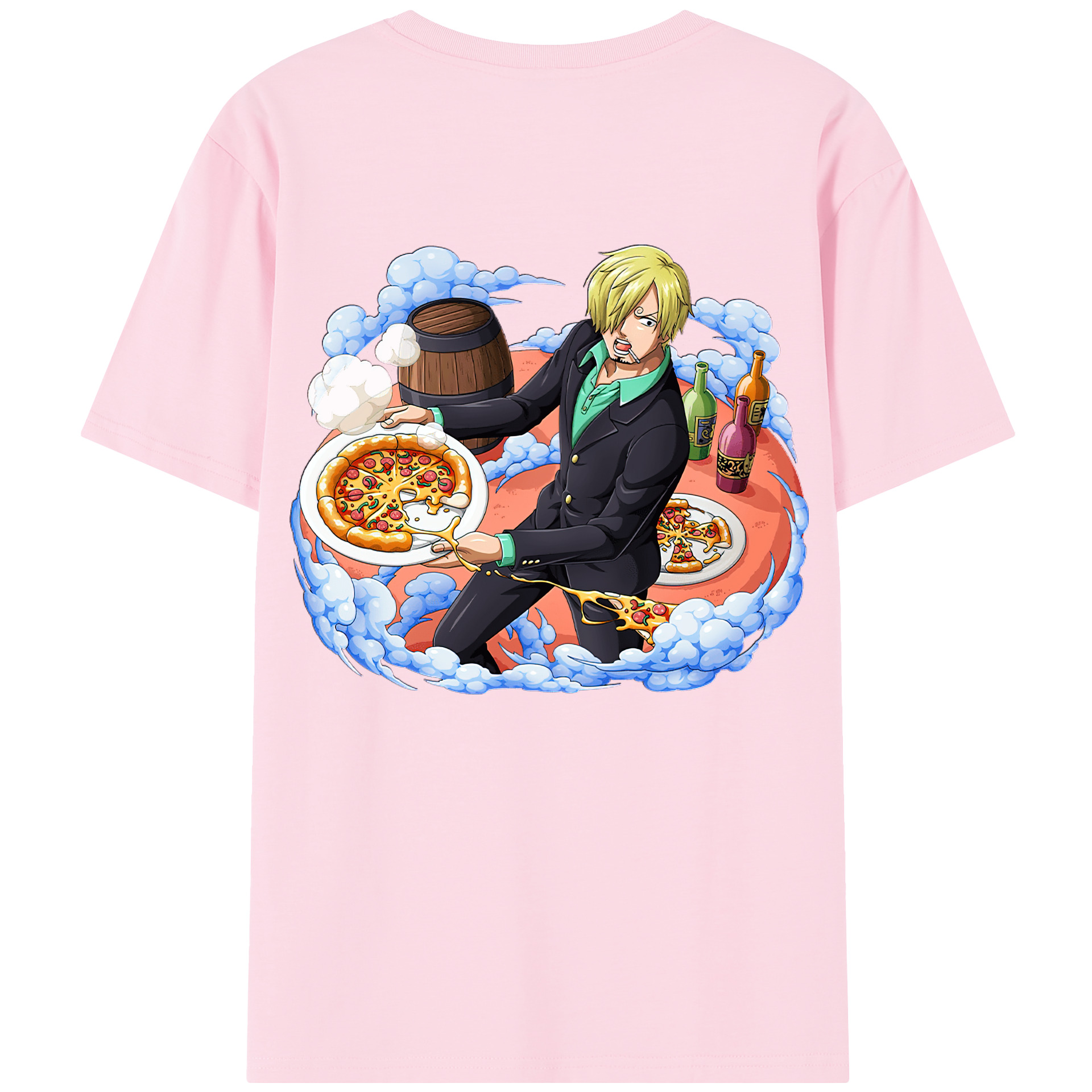 ワンピース サンジ ONE PIECE Sanji 綿100％半袖Tシャツ（背面プリント）