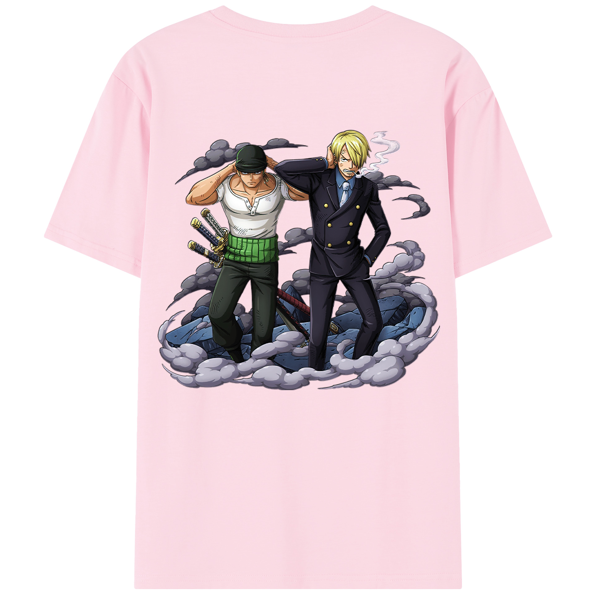 ワンピース サンジ ONE PIECE Sanji 綿100％半袖Tシャツ（背面プリント）