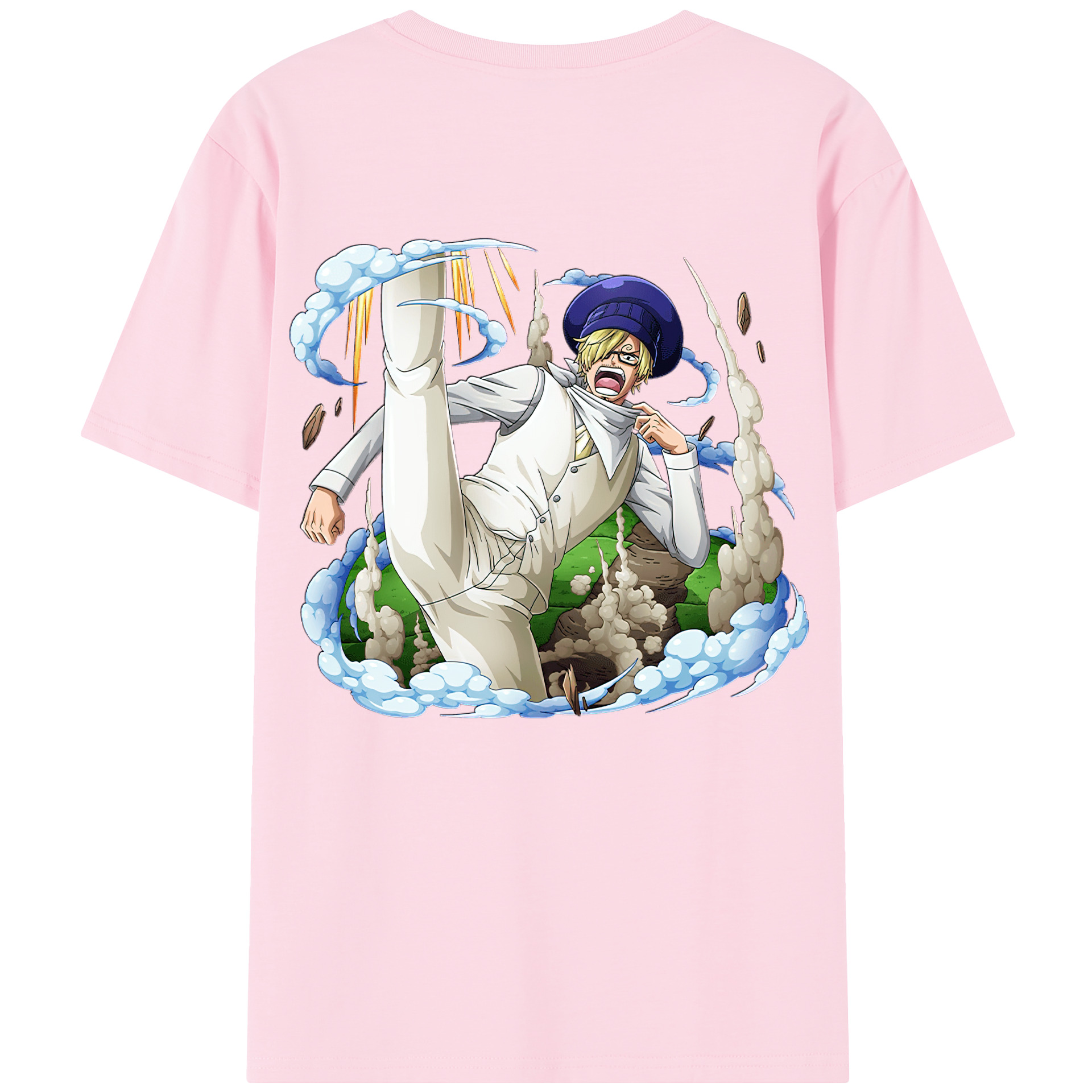 ワンピース サンジ ONE PIECE Sanji 綿100％半袖Tシャツ（背面プリント）