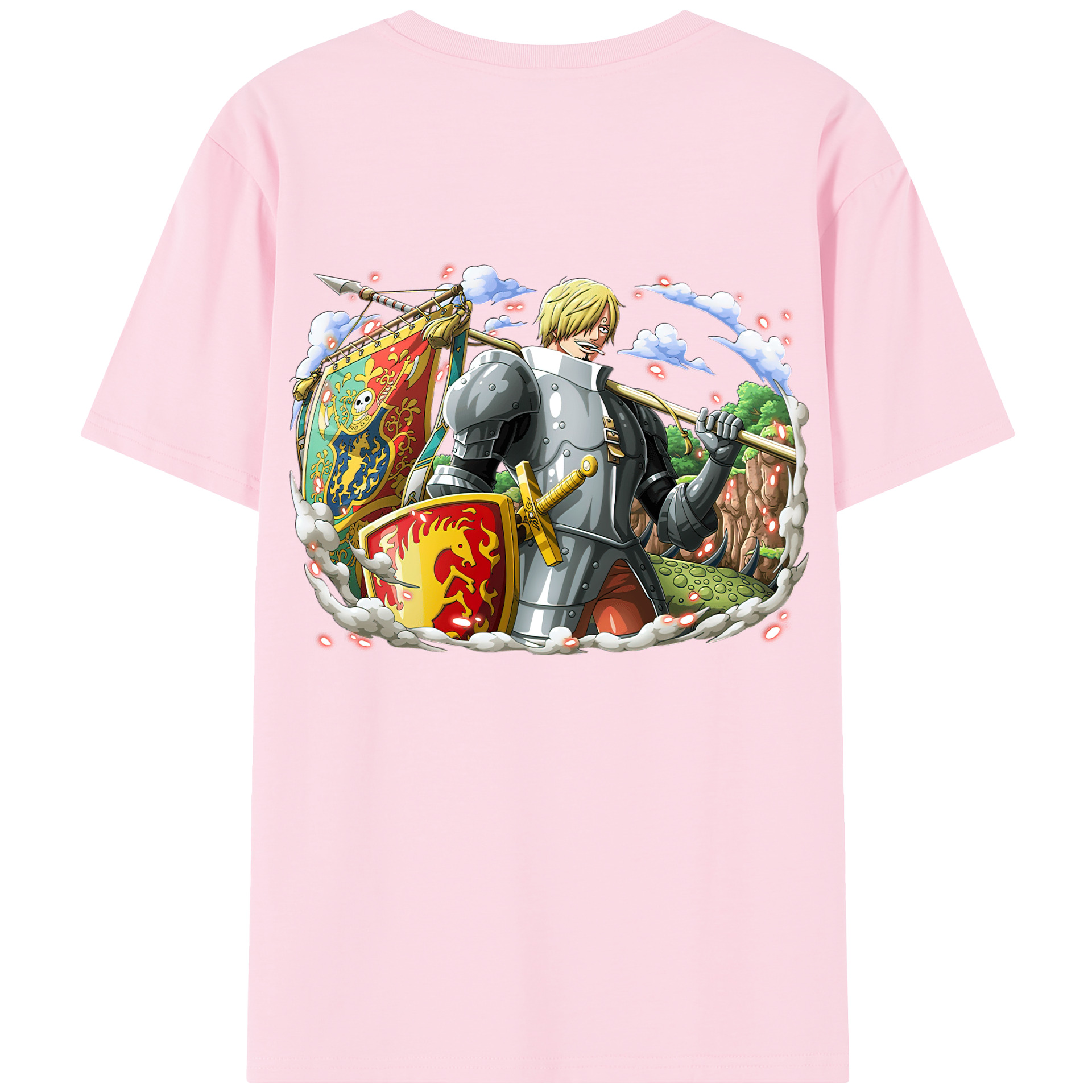 ワンピース サンジ ONE PIECE Sanji 綿100％半袖Tシャツ（背面プリント）
