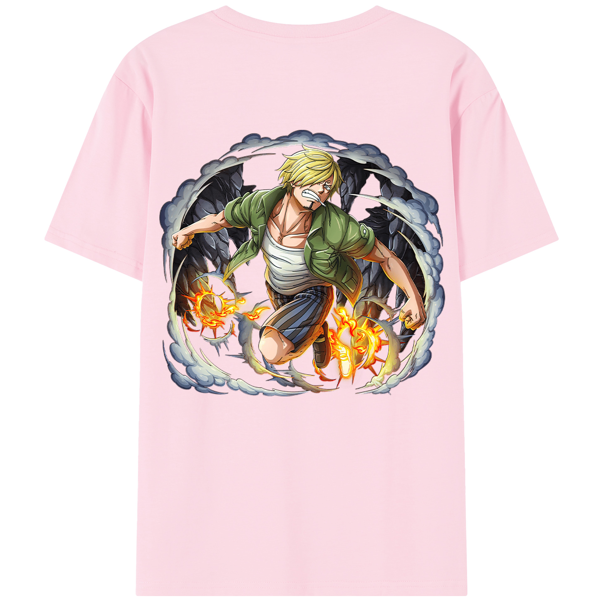 ワンピース サンジ ONE PIECE Sanji 綿100％半袖Tシャツ（背面プリント）