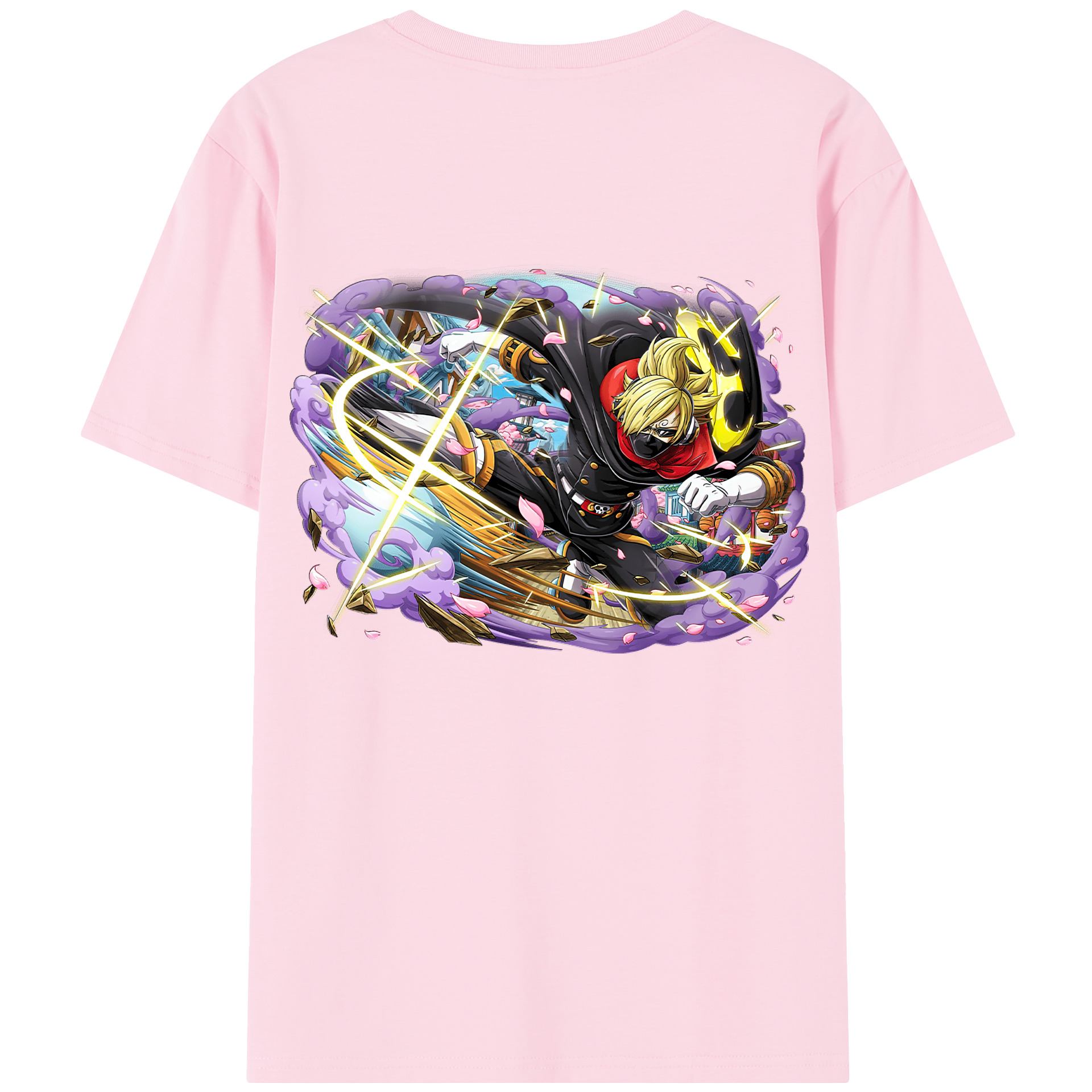ワンピース サンジ ONE PIECE Sanji 綿100％半袖Tシャツ（背面プリント）