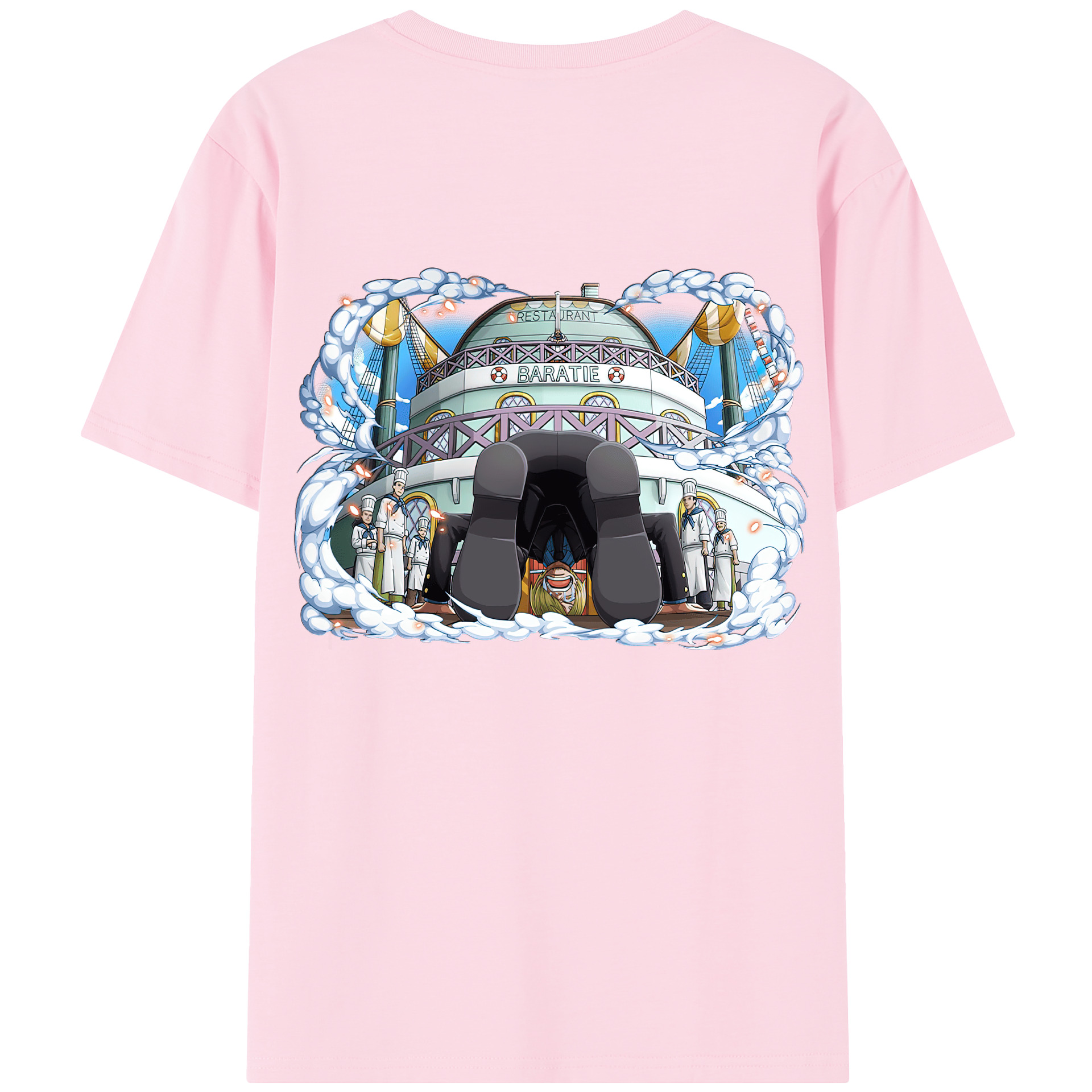 ワンピース サンジ ONE PIECE Sanji 綿100％半袖Tシャツ（背面プリント）
