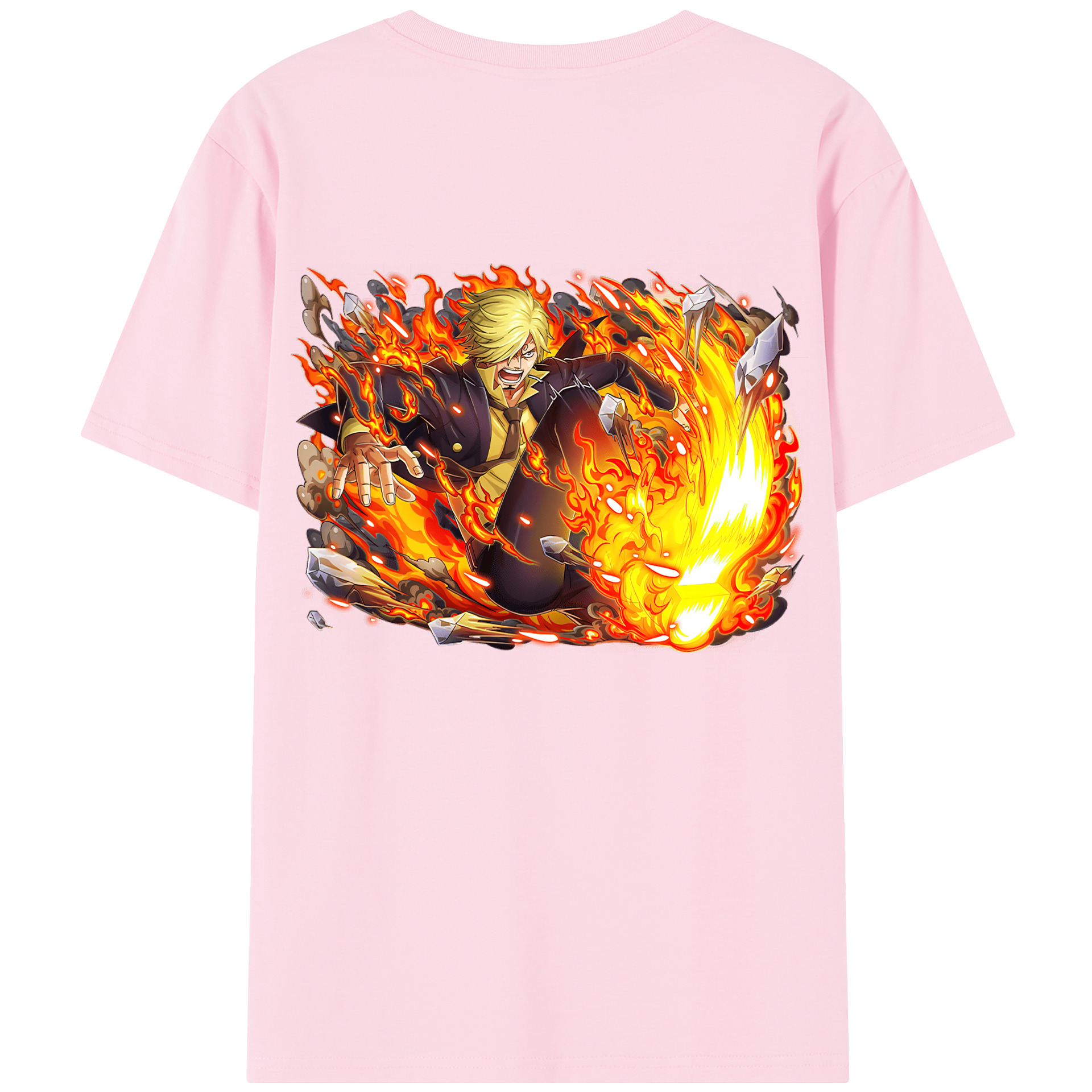 ワンピース サンジ ONE PIECE Sanji 綿100％半袖Tシャツ（背面プリント）
