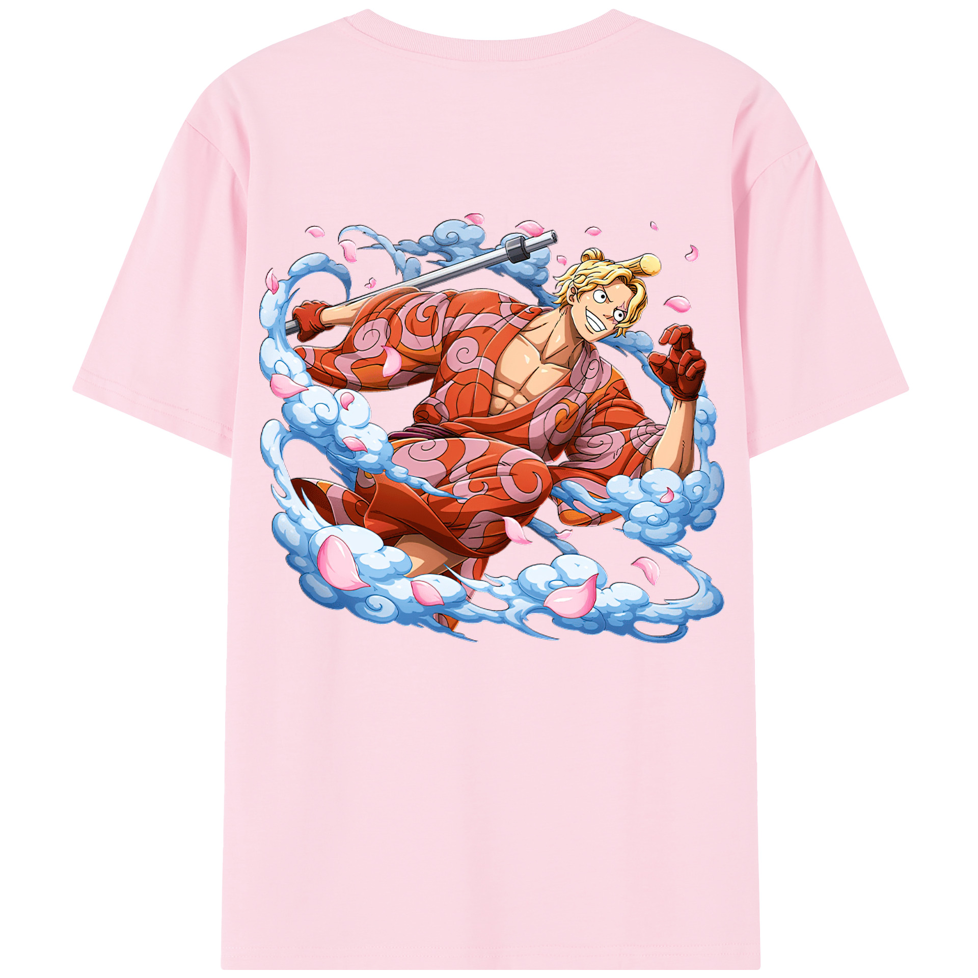 ワンピース サンジ ONE PIECE Sanji 綿100％半袖Tシャツ（背面プリント）