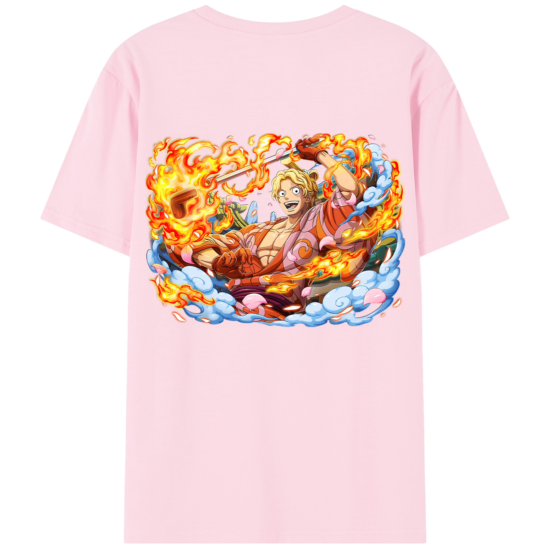 ワンピース サンジ ONE PIECE Sanji 綿100％半袖Tシャツ（背面プリント）