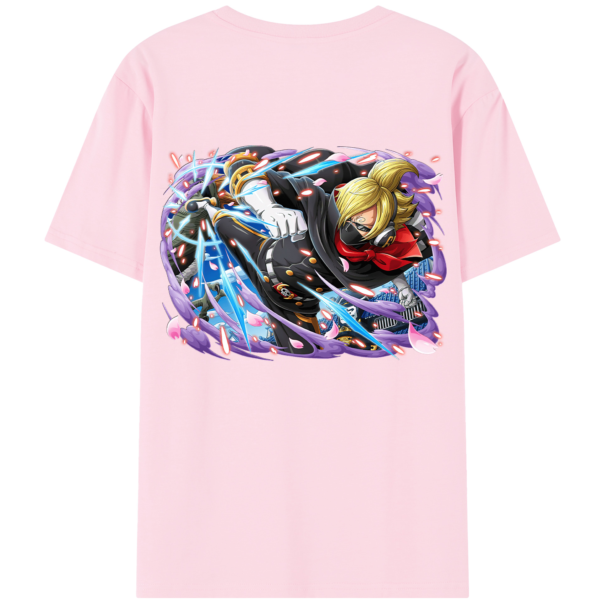 ワンピース サンジ ONE PIECE Sanji 綿100％半袖Tシャツ（背面プリント）