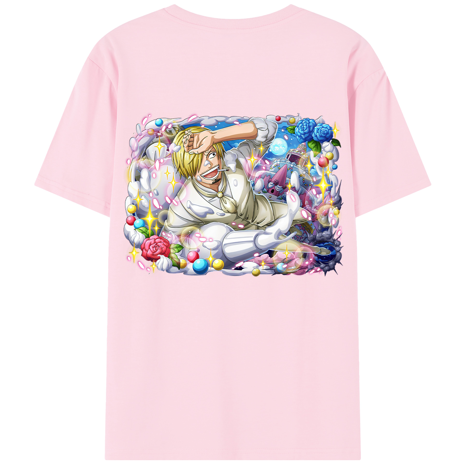 ワンピース サンジ ONE PIECE Sanji 綿100％半袖Tシャツ（背面プリント）