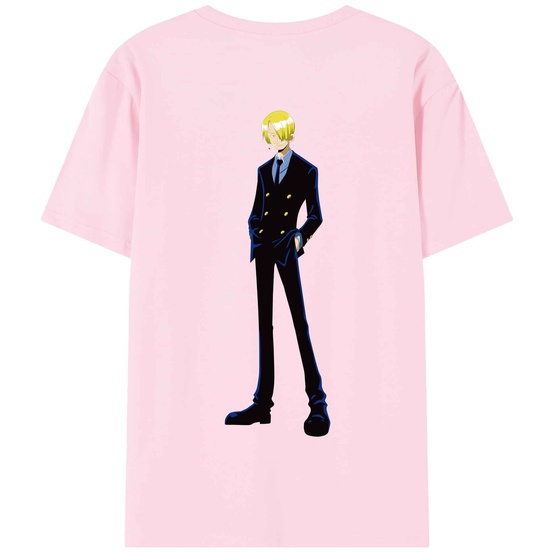 ワンピース サンジ ONE PIECE Sanji 綿100％半袖Tシャツ（背面プリント）