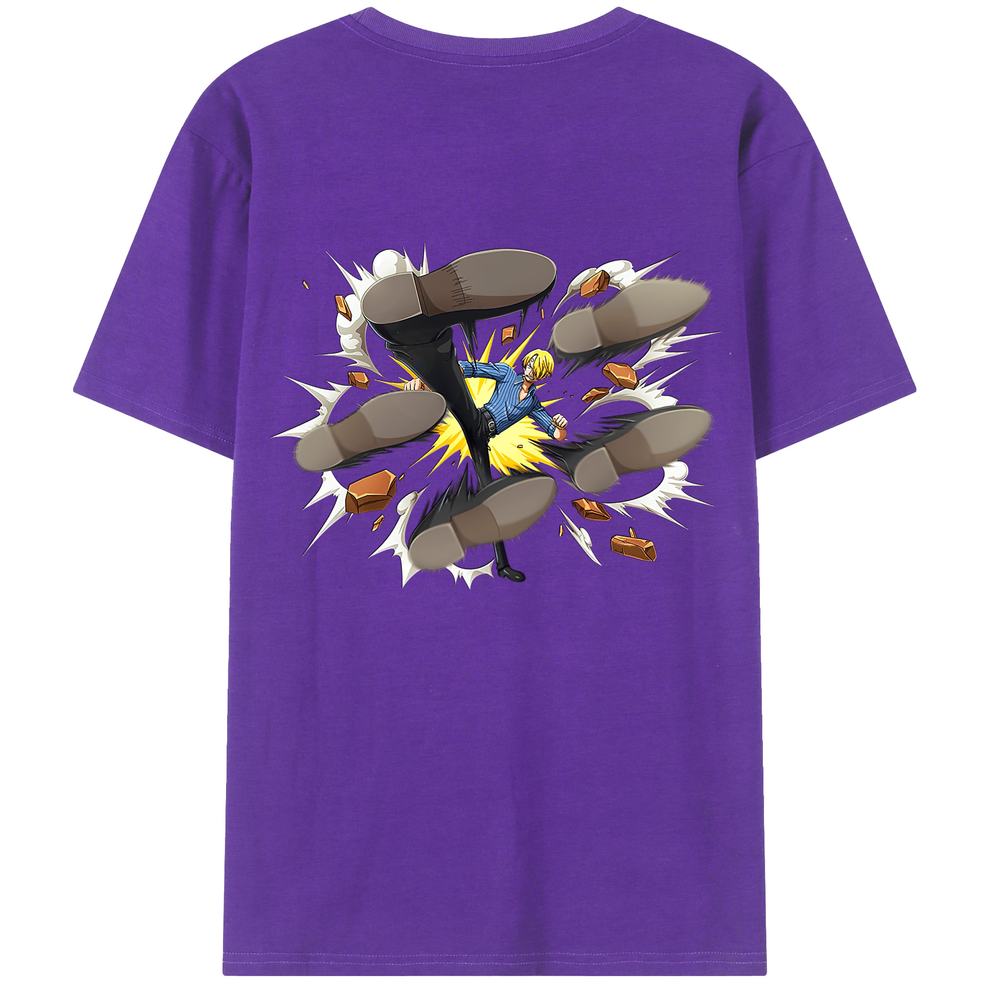 ワンピース サンジ ONE PIECE Sanji 綿100％半袖Tシャツ（背面プリント）