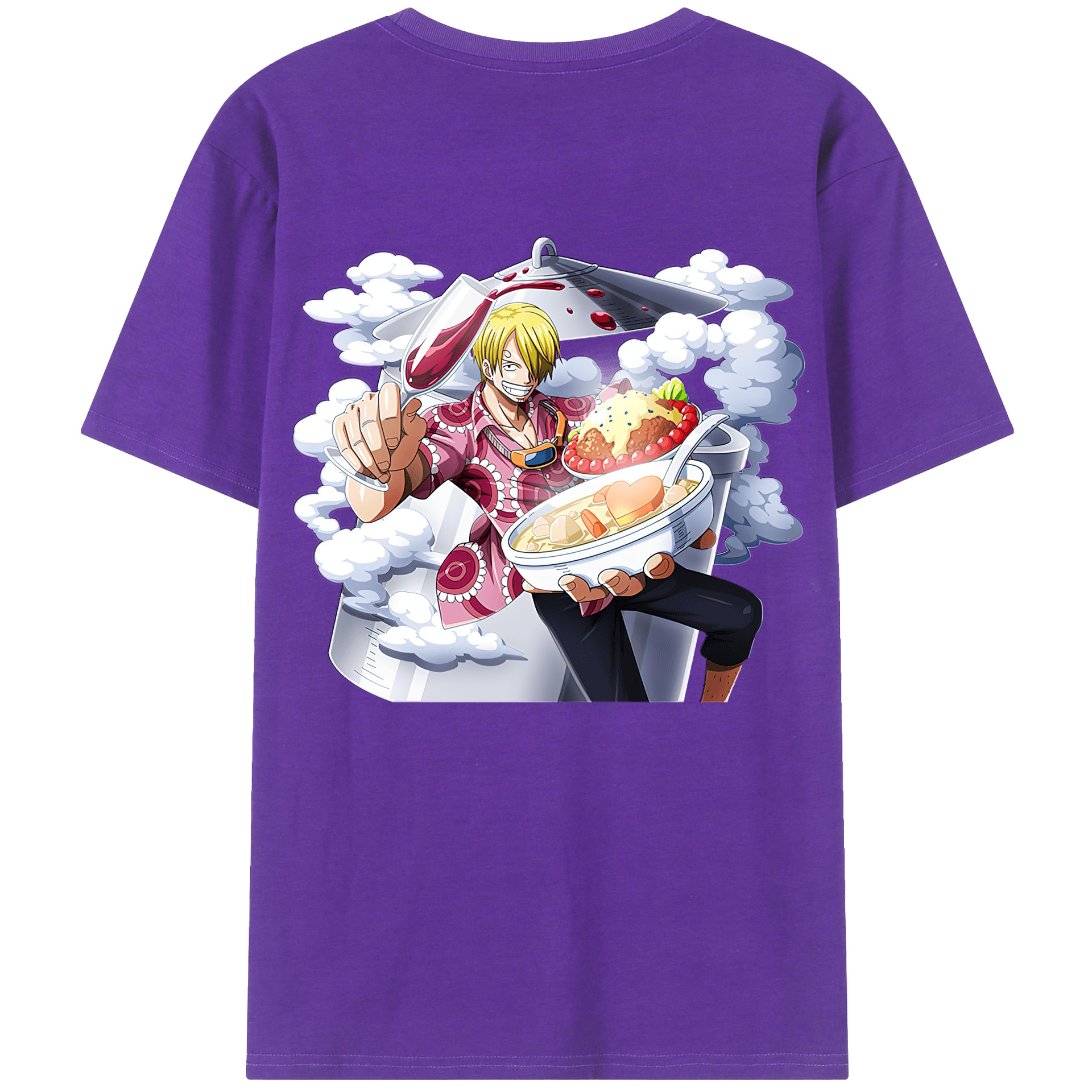 ワンピース サンジ ONE PIECE Sanji 綿100％半袖Tシャツ（背面プリント）