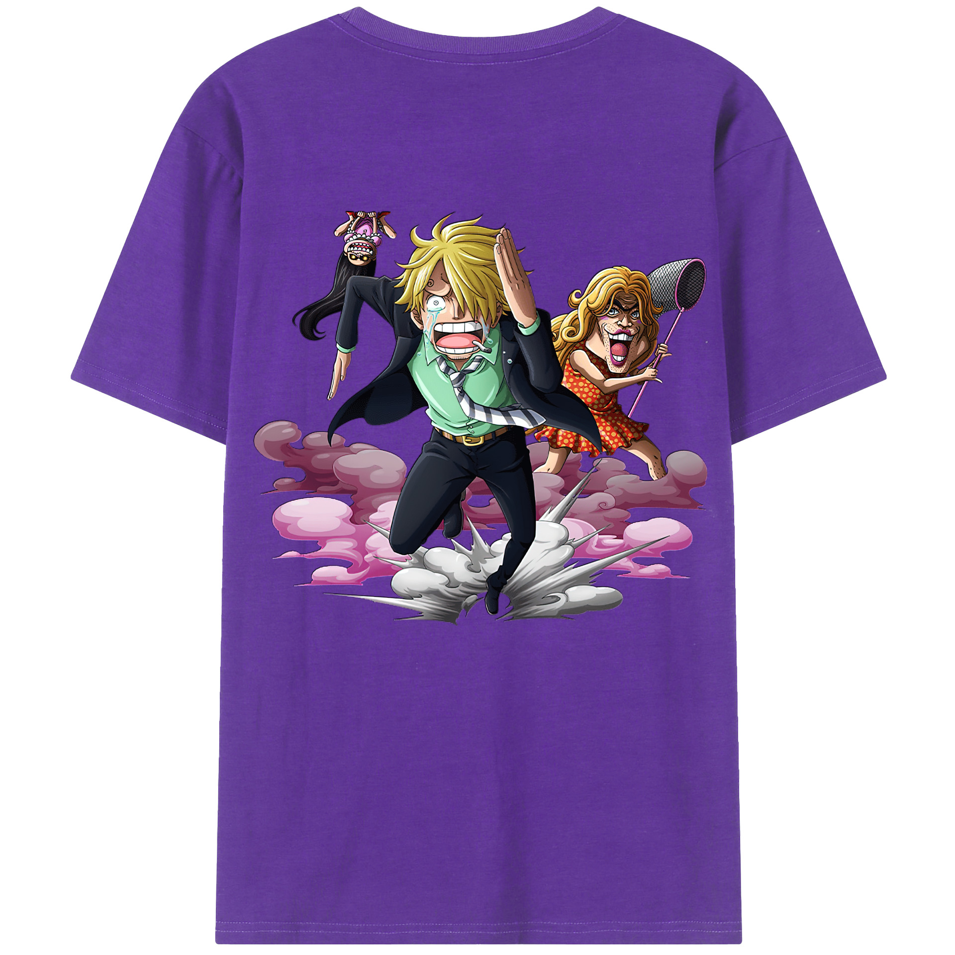 ワンピース サンジ ONE PIECE Sanji 綿100％半袖Tシャツ（背面プリント）