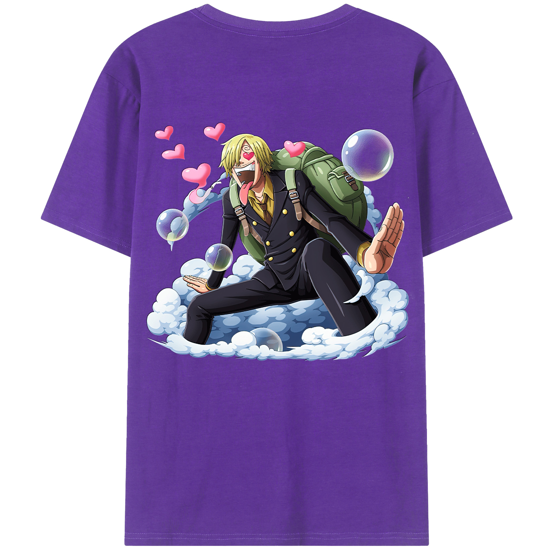 ワンピース サンジ ONE PIECE Sanji 綿100％半袖Tシャツ（背面プリント）