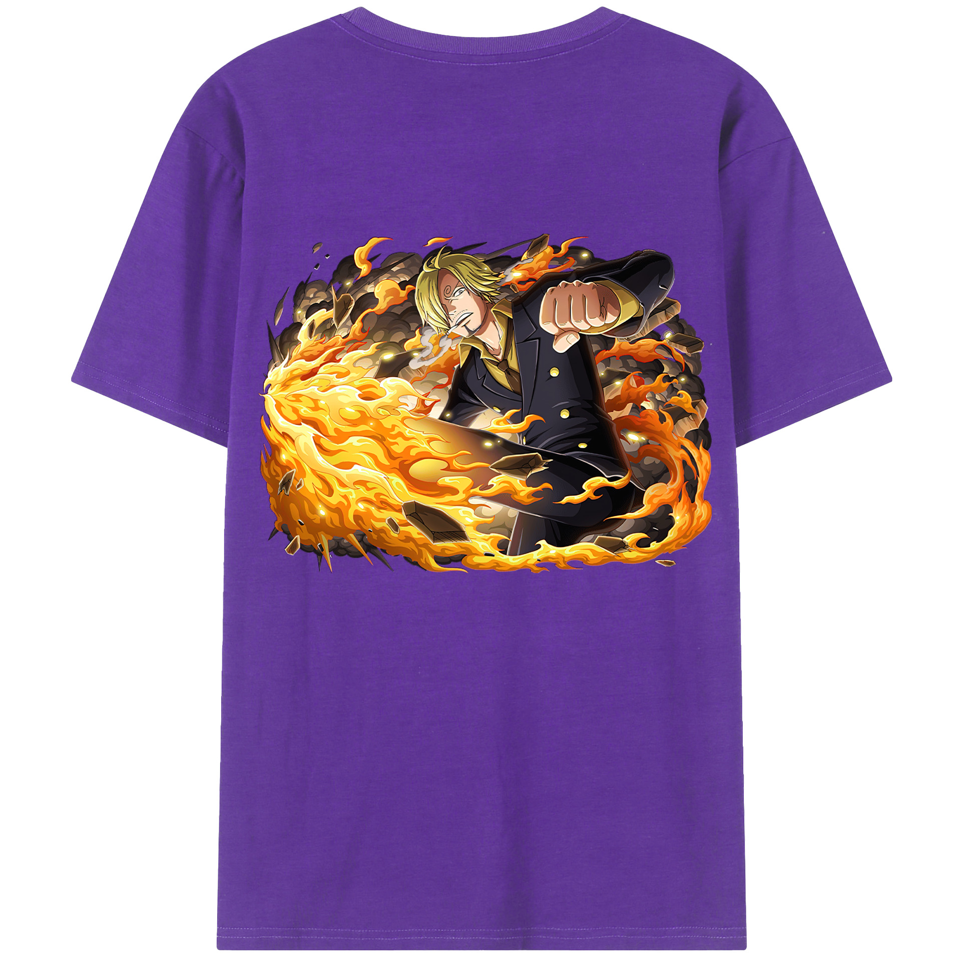 ワンピース サンジ ONE PIECE Sanji 綿100％半袖Tシャツ（背面プリント）