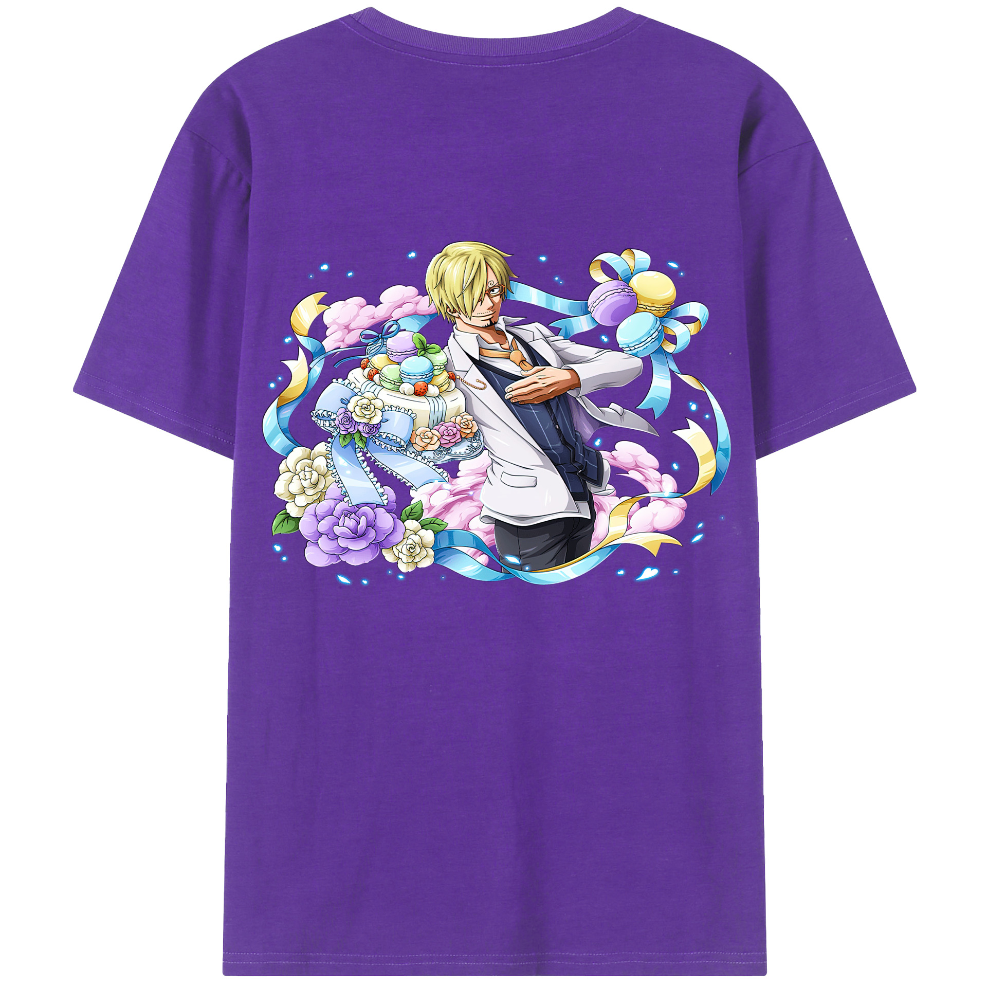 ワンピース サンジ ONE PIECE Sanji 綿100％半袖Tシャツ（背面プリント）