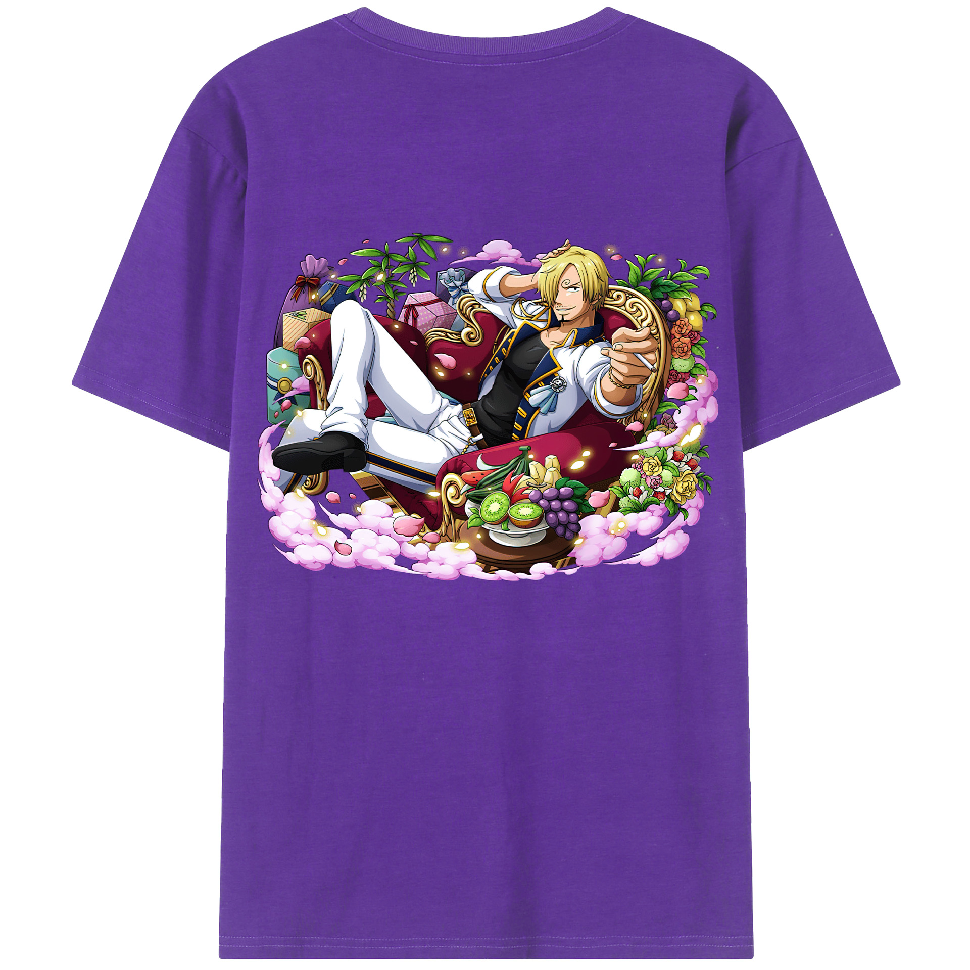 ワンピース サンジ ONE PIECE Sanji 綿100％半袖Tシャツ（背面プリント）