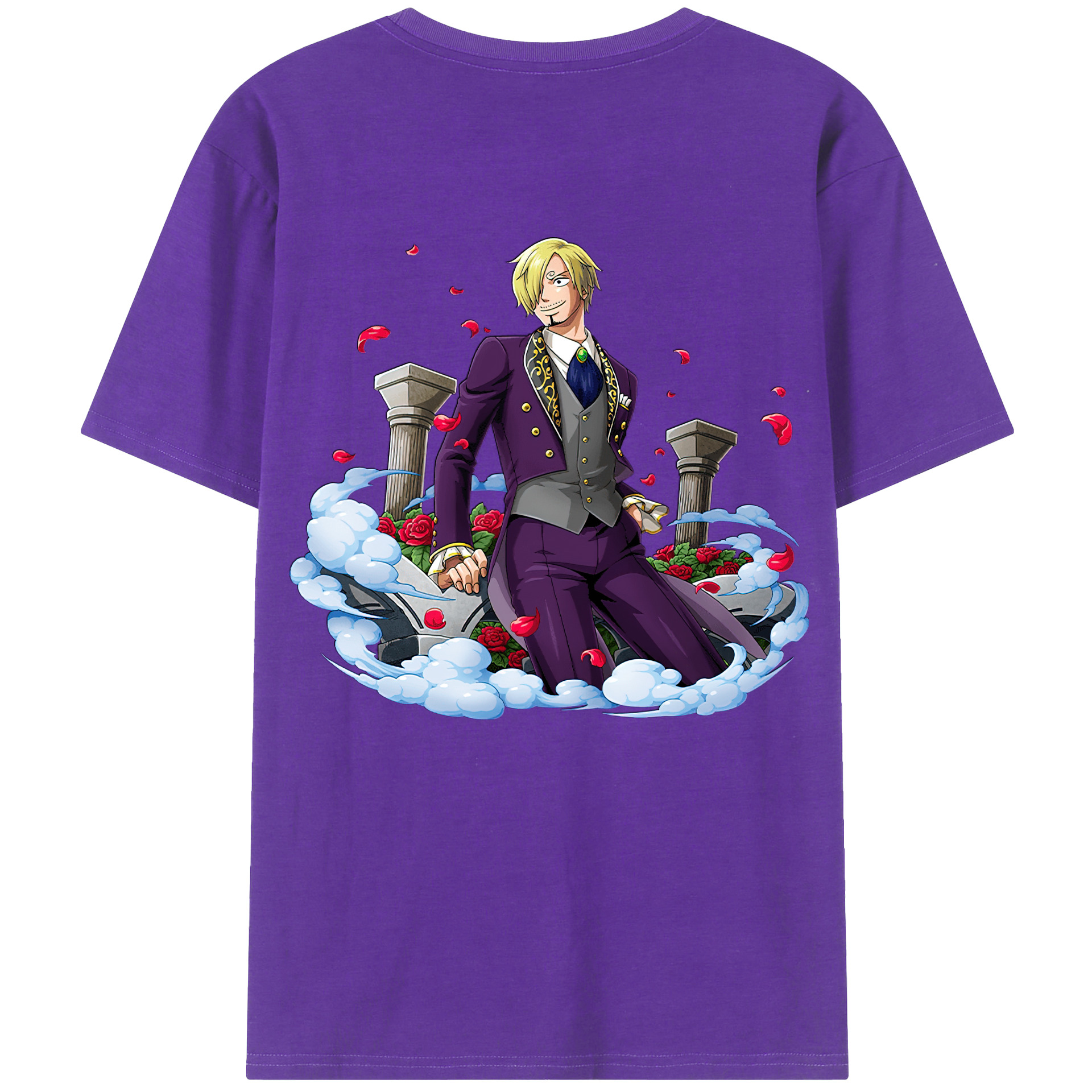 ワンピース サンジ ONE PIECE Sanji 綿100％半袖Tシャツ（背面プリント）