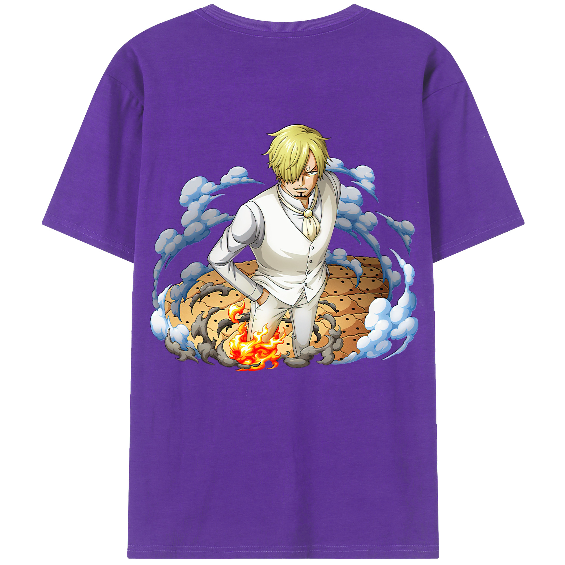 ワンピース サンジ ONE PIECE Sanji 綿100％半袖Tシャツ（背面プリント）