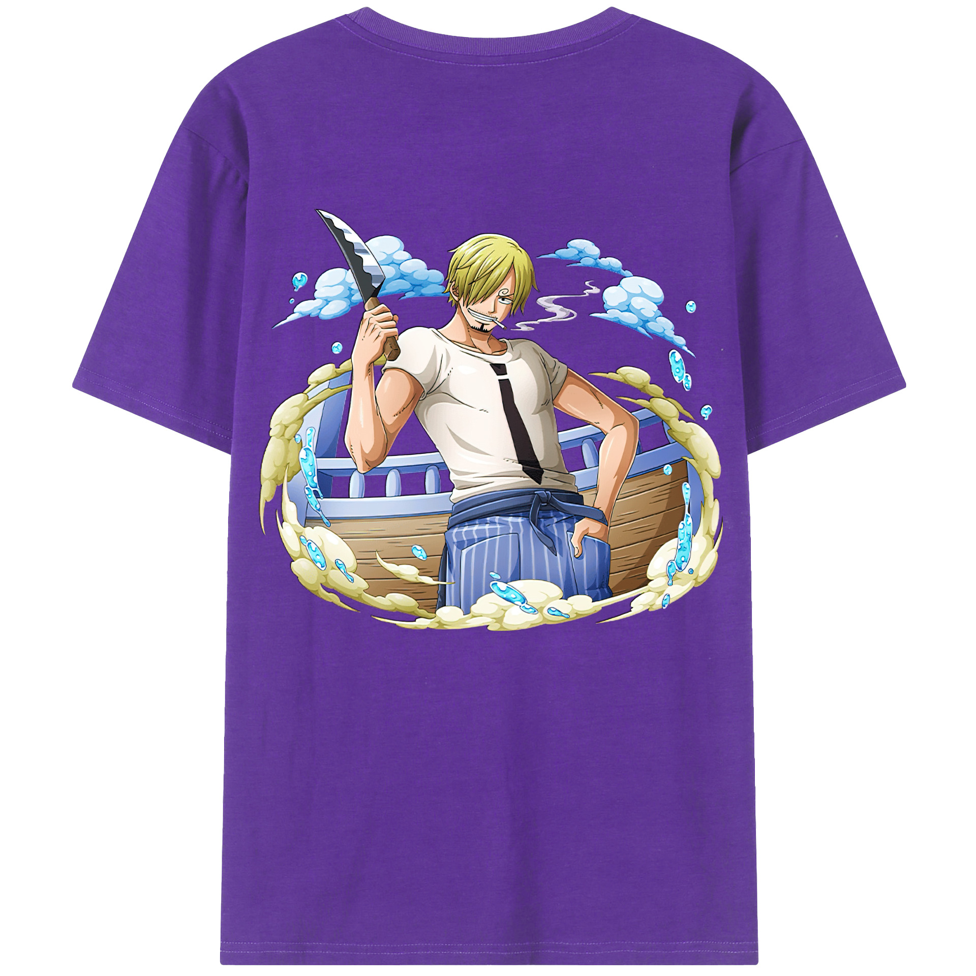 ワンピース サンジ ONE PIECE Sanji 綿100％半袖Tシャツ（背面プリント）
