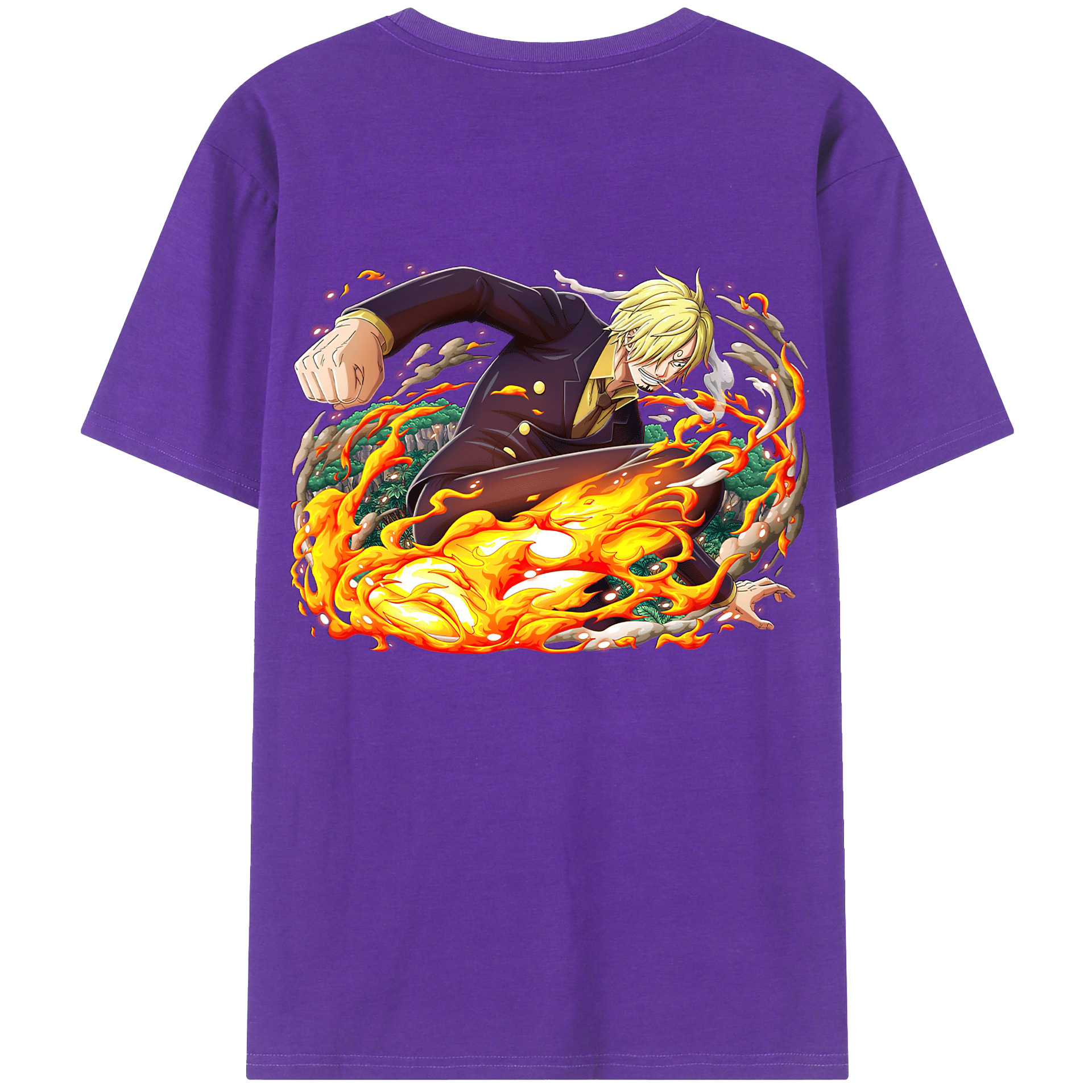 ワンピース サンジ ONE PIECE Sanji 綿100％半袖Tシャツ（背面プリント）