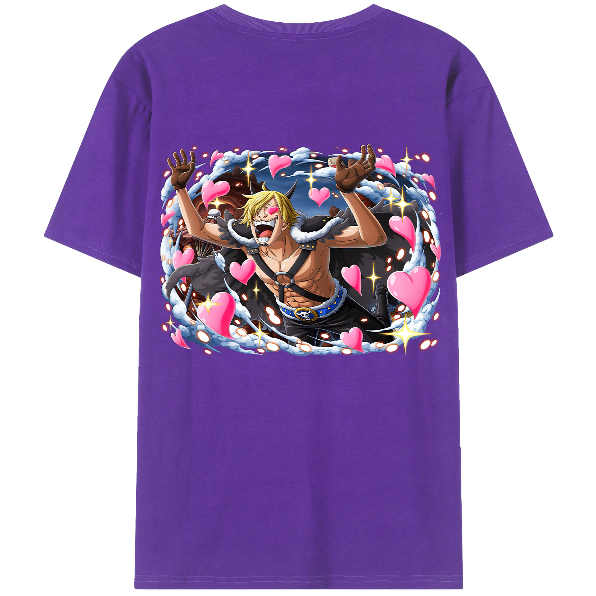 ワンピース サンジ ONE PIECE Sanji 綿100％半袖Tシャツ（背面プリント）
