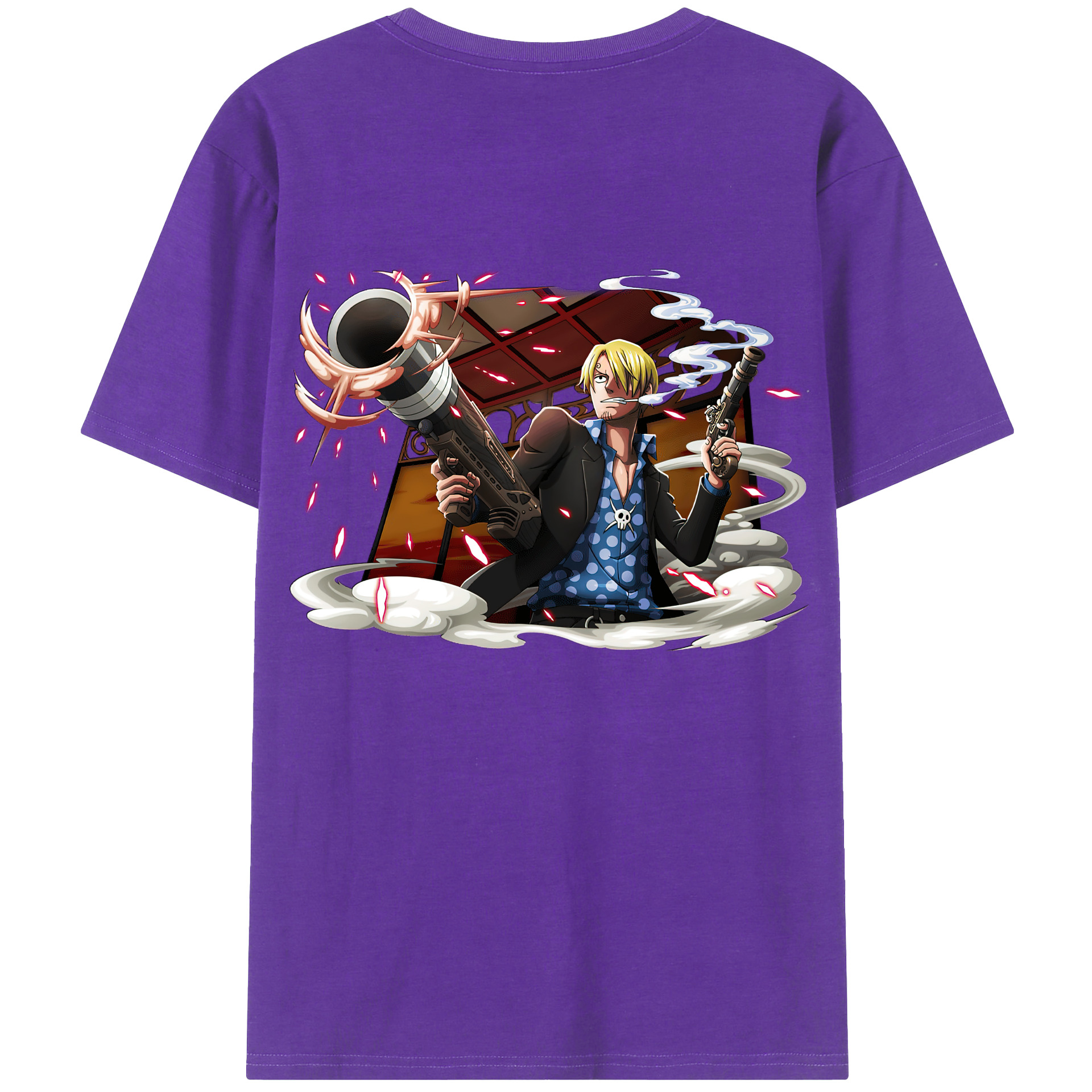 ワンピース サンジ ONE PIECE Sanji 綿100％半袖Tシャツ（背面プリント）
