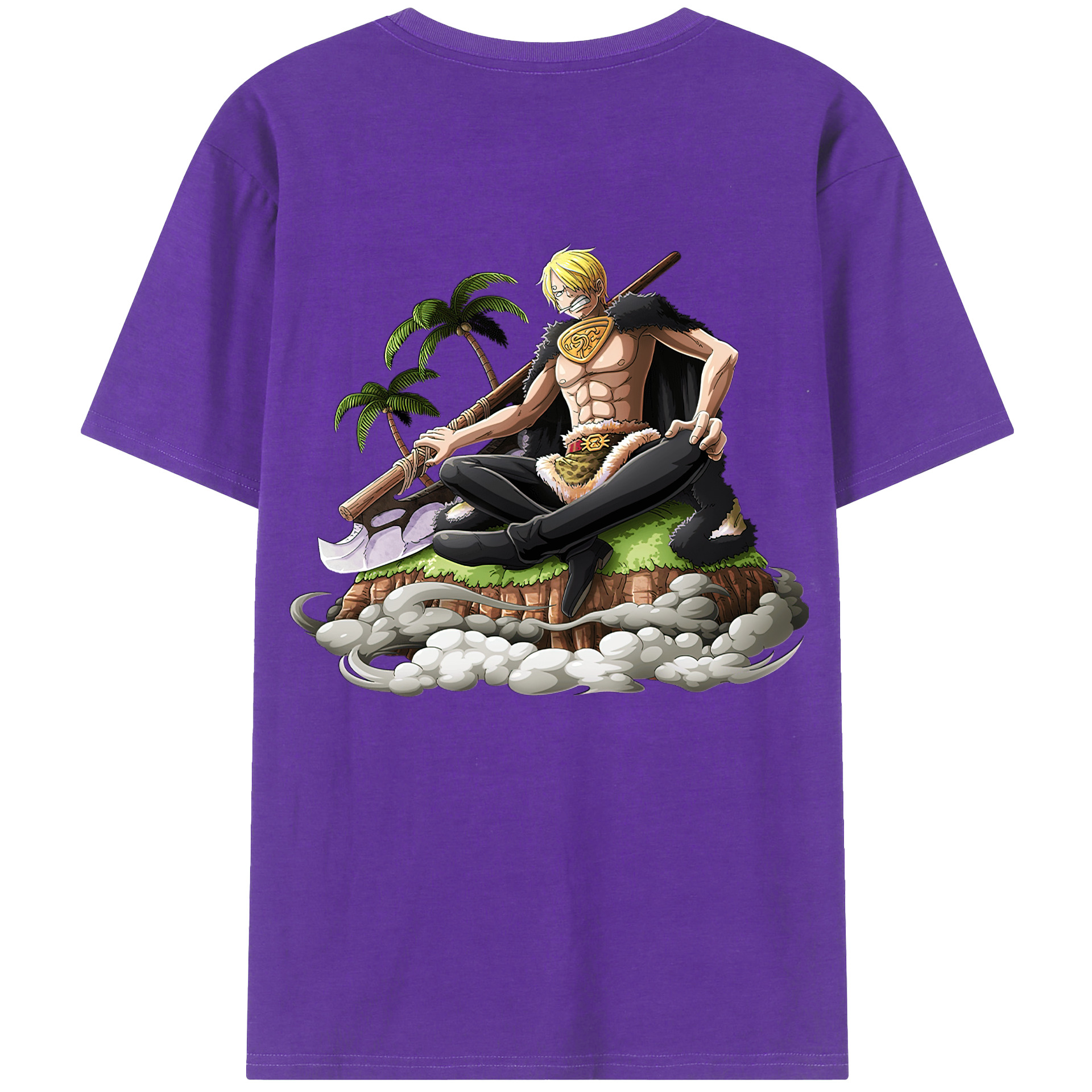 ワンピース サンジ ONE PIECE Sanji 綿100％半袖Tシャツ（背面プリント）